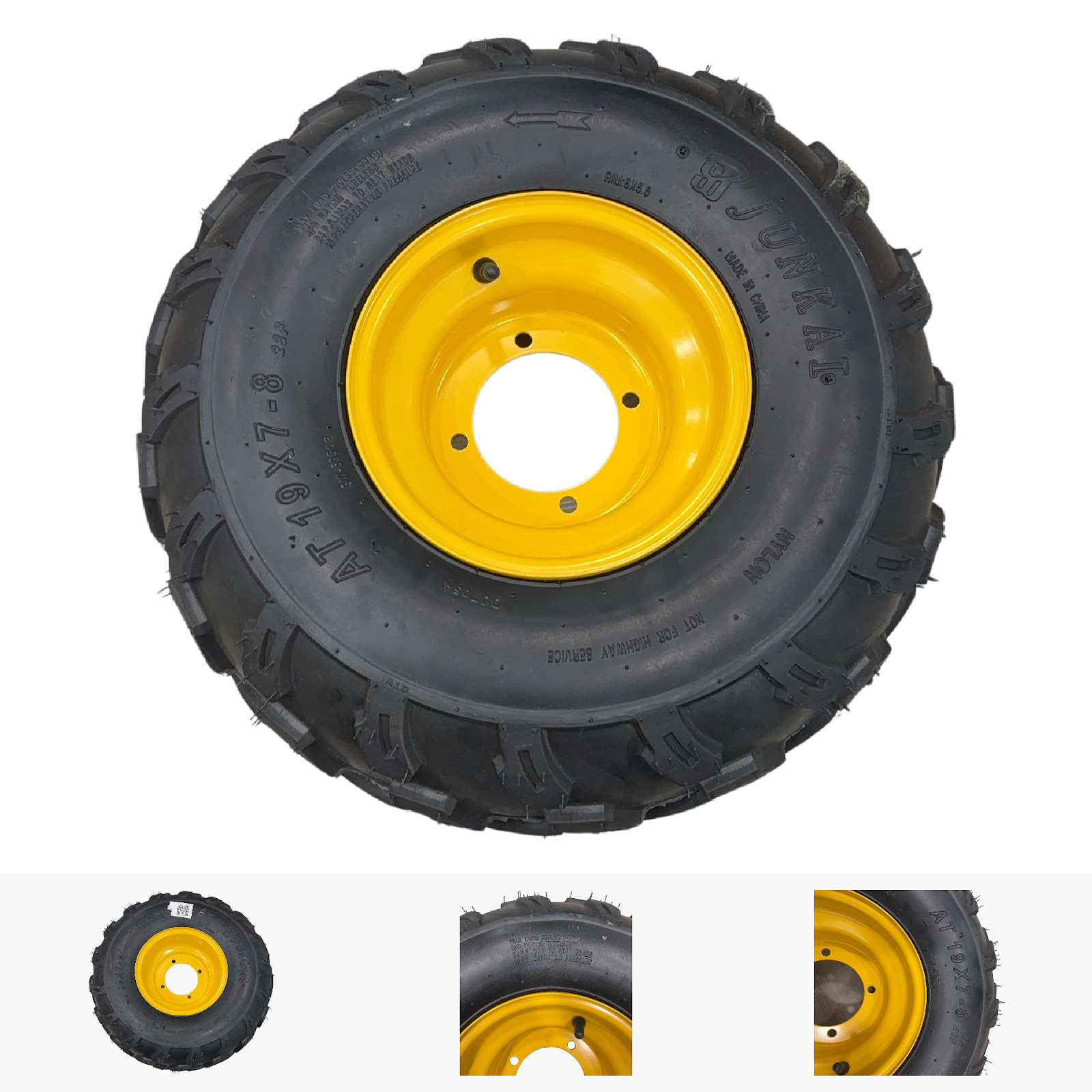 Replacement Wheel for Kids Ride on's - OneTractor-PX2S Rear Wheel 8 Inch  - 104-3139