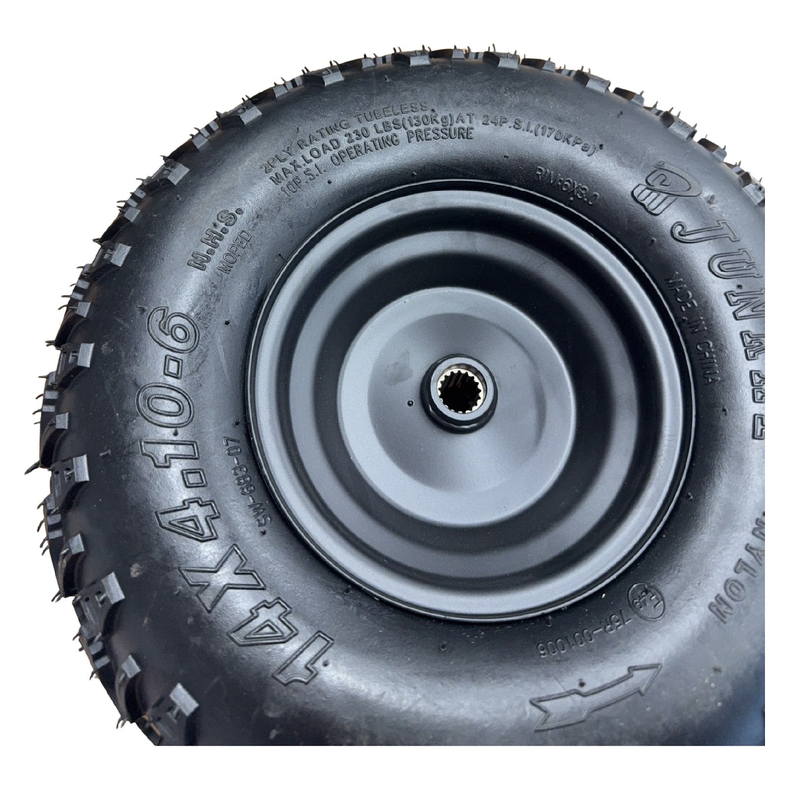 Replacement Wheel for Kids Ride on's - Rear Wheel Complete for OneBuggy-EX2S 6inch - 104-3179