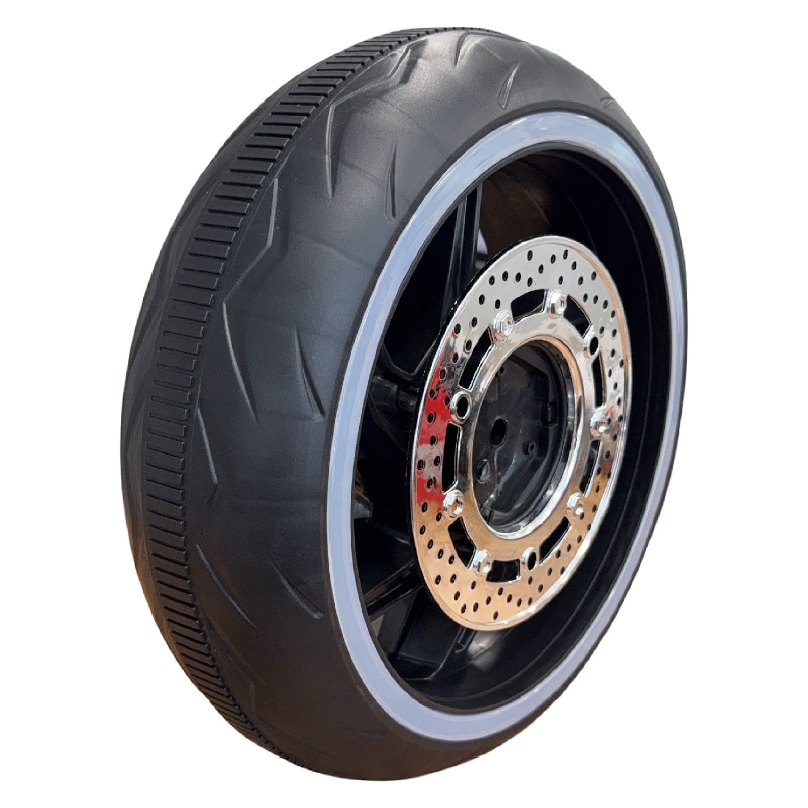 Replacement Wheel for Kids Ride on's - Vortex Motorbike Front Wheel  - 104-3343