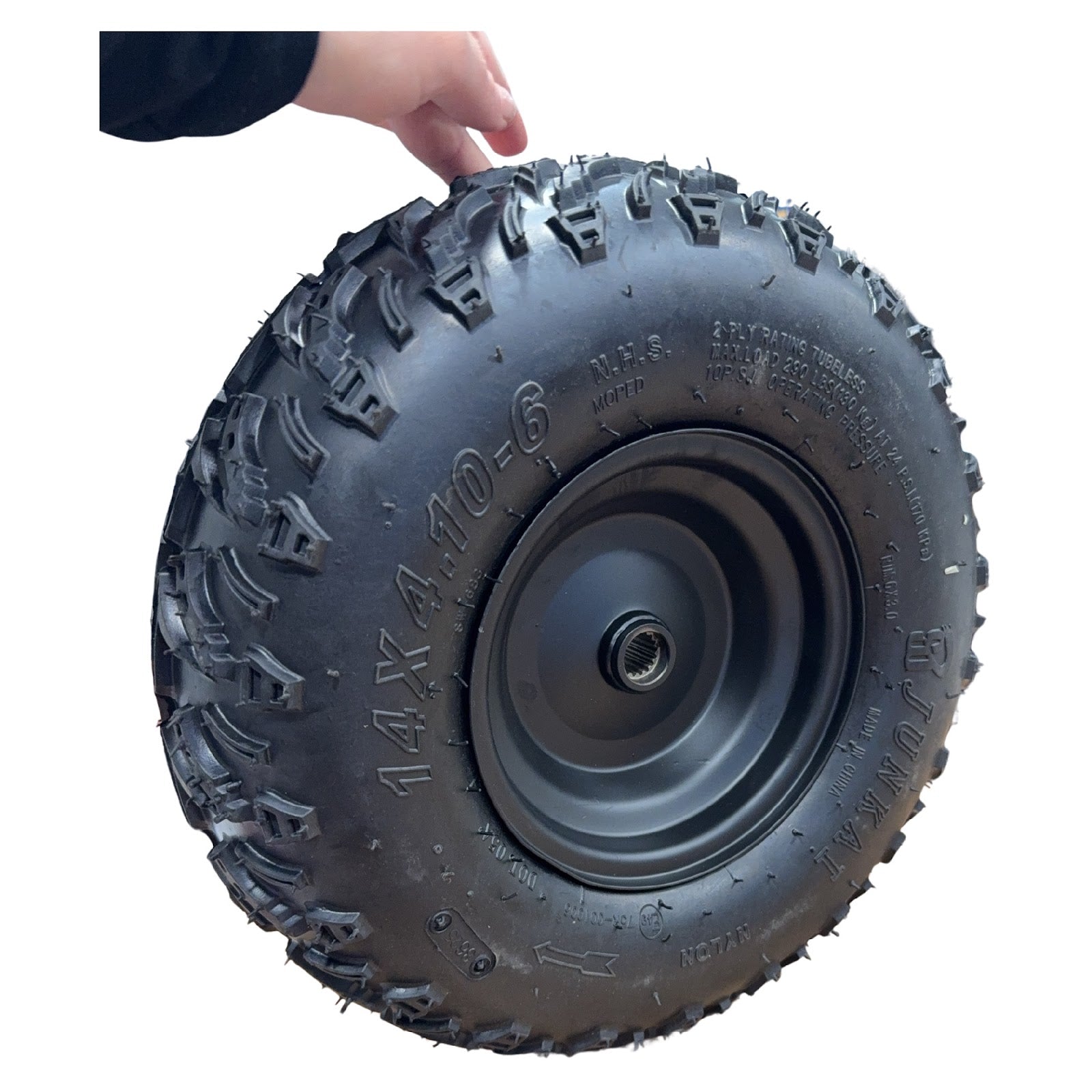 Replacement Wheel for Kids Ride on's - Rear Left Wheel Complete for OneBuggy-EX2S 6inch - 104-3180