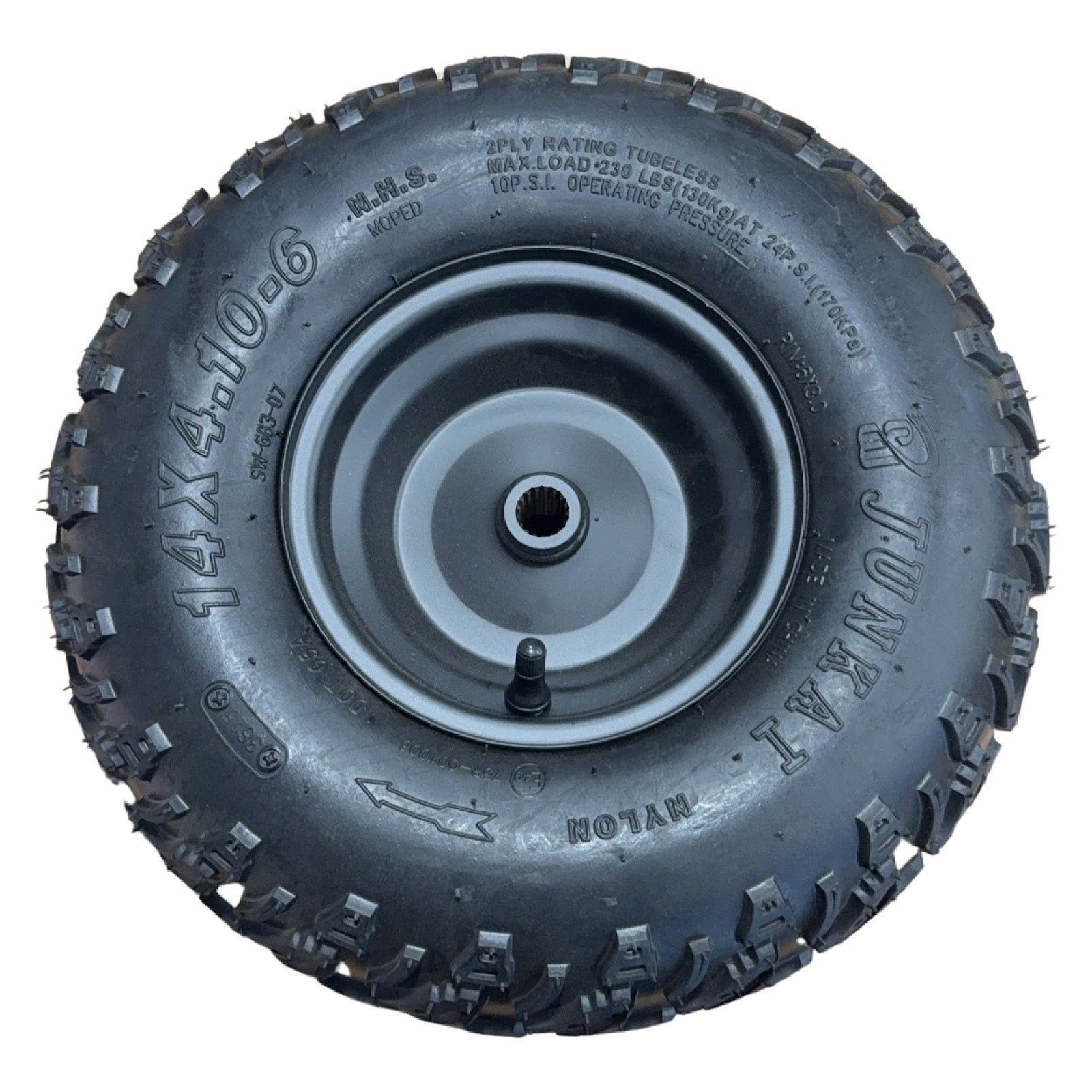 Replacement Wheel for Kids Ride on's - Rear Wheel Complete for OneBuggy-EX2S 6inch - 104-3179