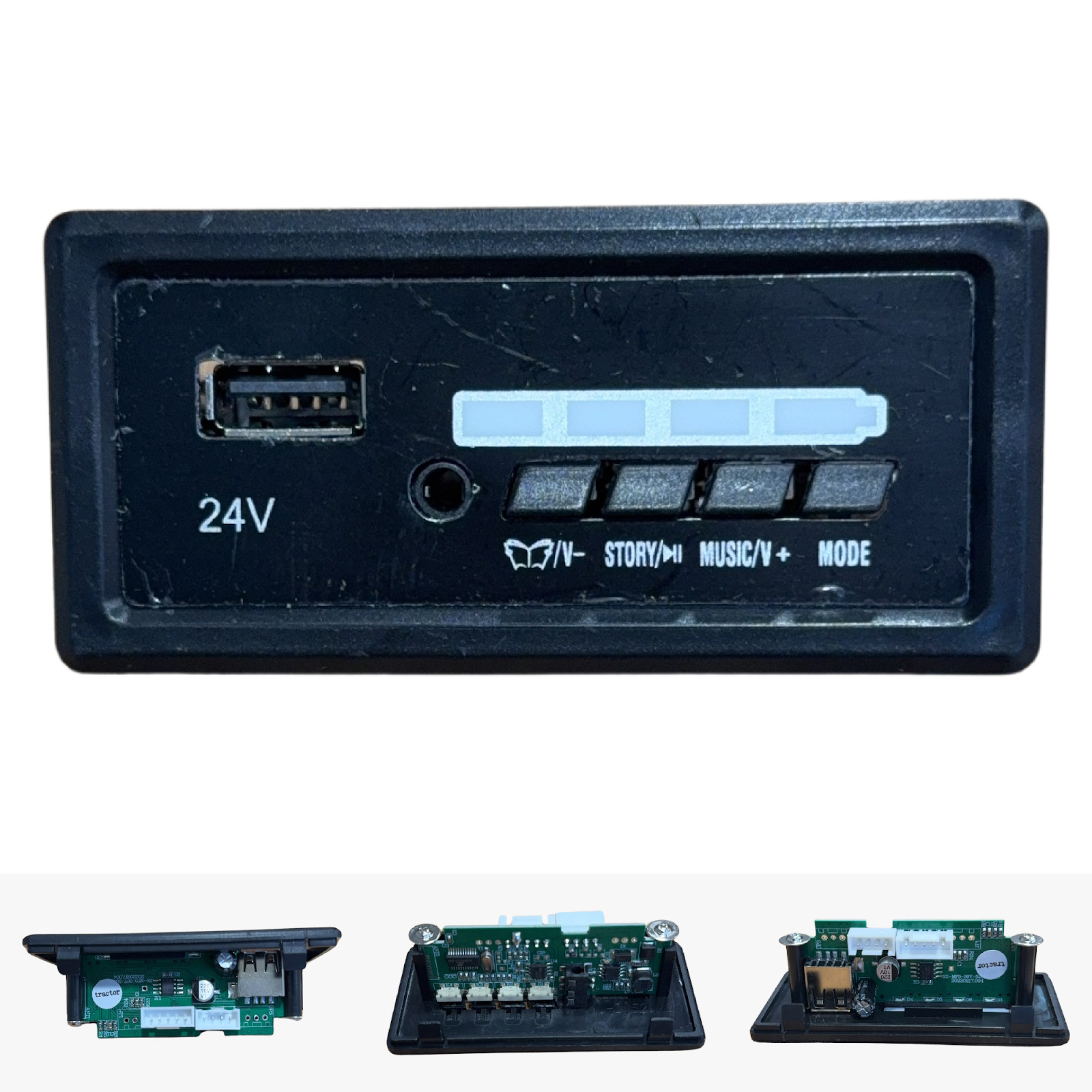 Replacement Media Player Console for Kids Ride on's - 24V Tractor Dig  - 107-3367