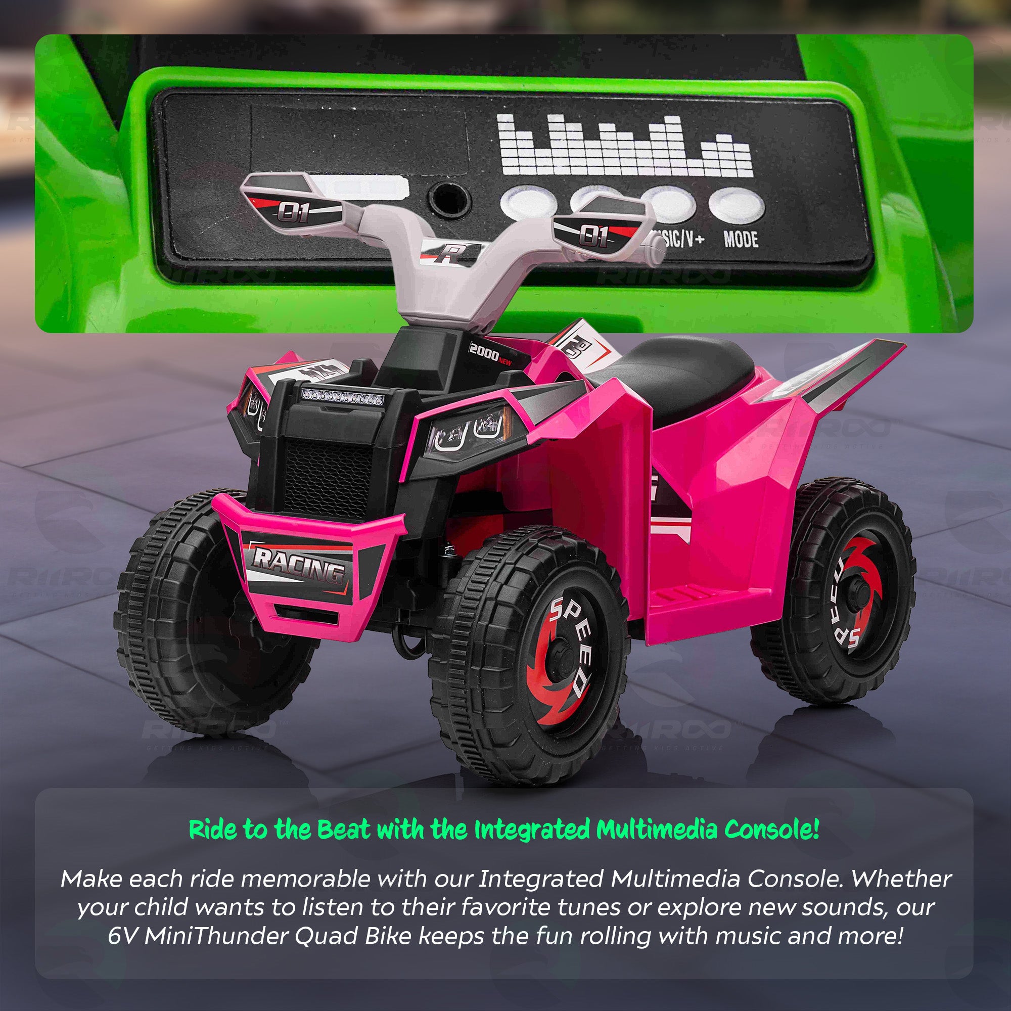 6V RiiRoo MiniThunder Kids Battery Electric Mini Quad Bike