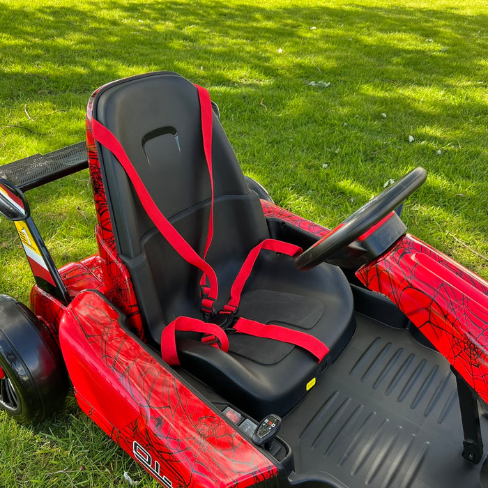 MaxDriftz™ 350 Electric Go Kart  - Pre Assembled - Spider Red
