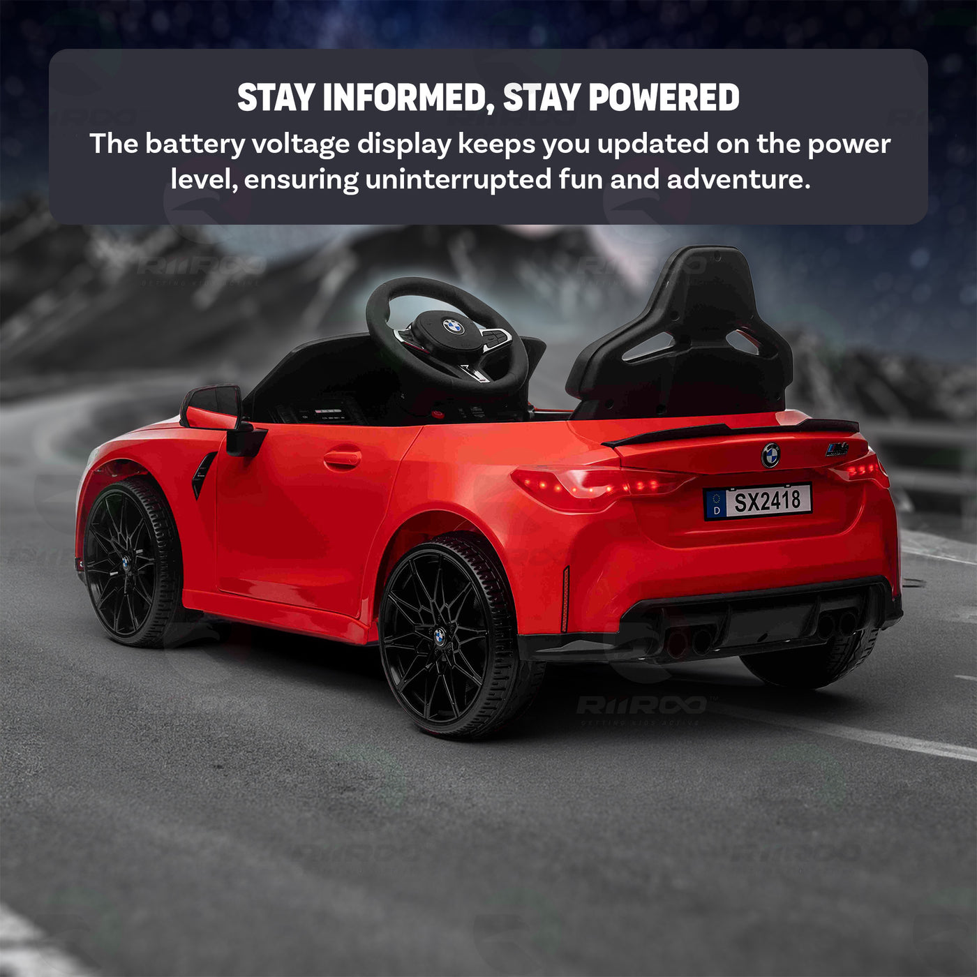 BMW M4 Competition Licensed Kids 12v Electric Ride on Car — RiiRoo