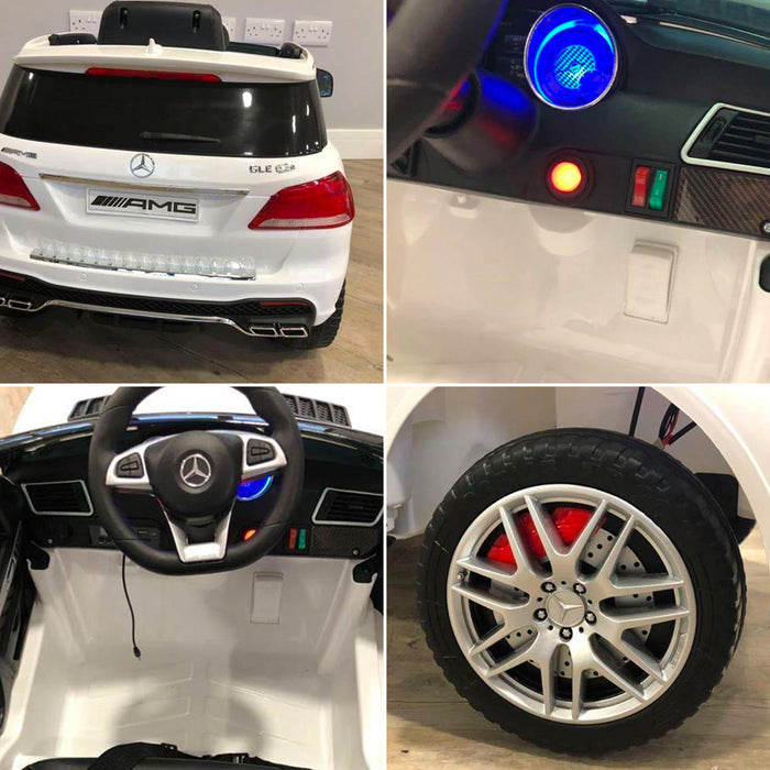 Kids Mercedes Benz AMG GLE 63 S ride-on car with sleek black design