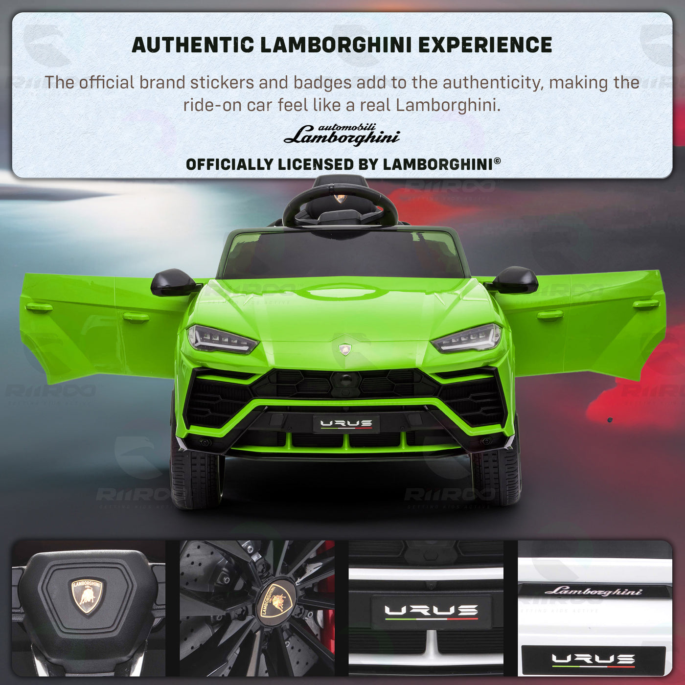 Lamborghini Urus Licensed 12V Kids Battery Electric Ride On Car — RiiRoo