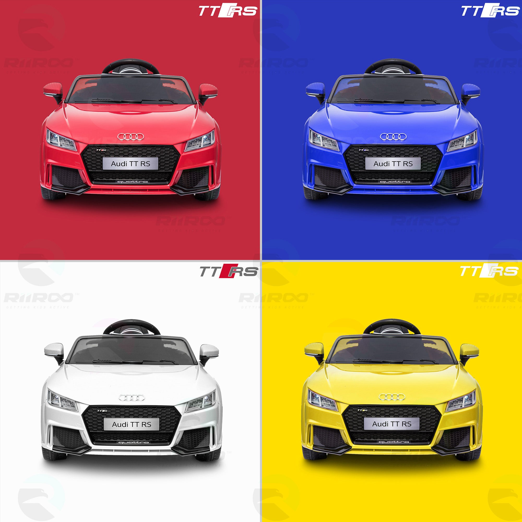 12V Audi TT RS Licensed Kids Battery Electric Ride On Car RiiRoo