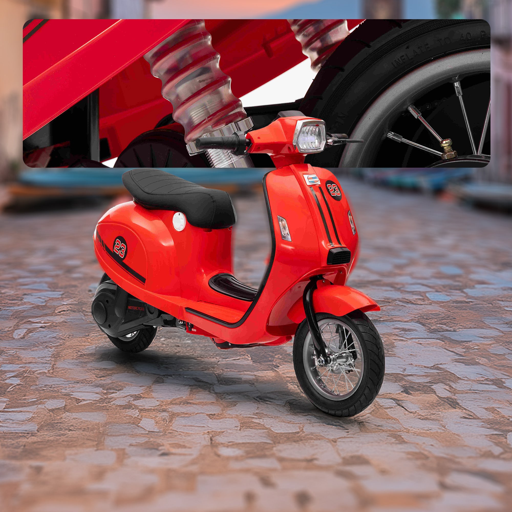 Iconic Retro Rider Junior VoltScooter Spark Rider (Vespa Inspired)