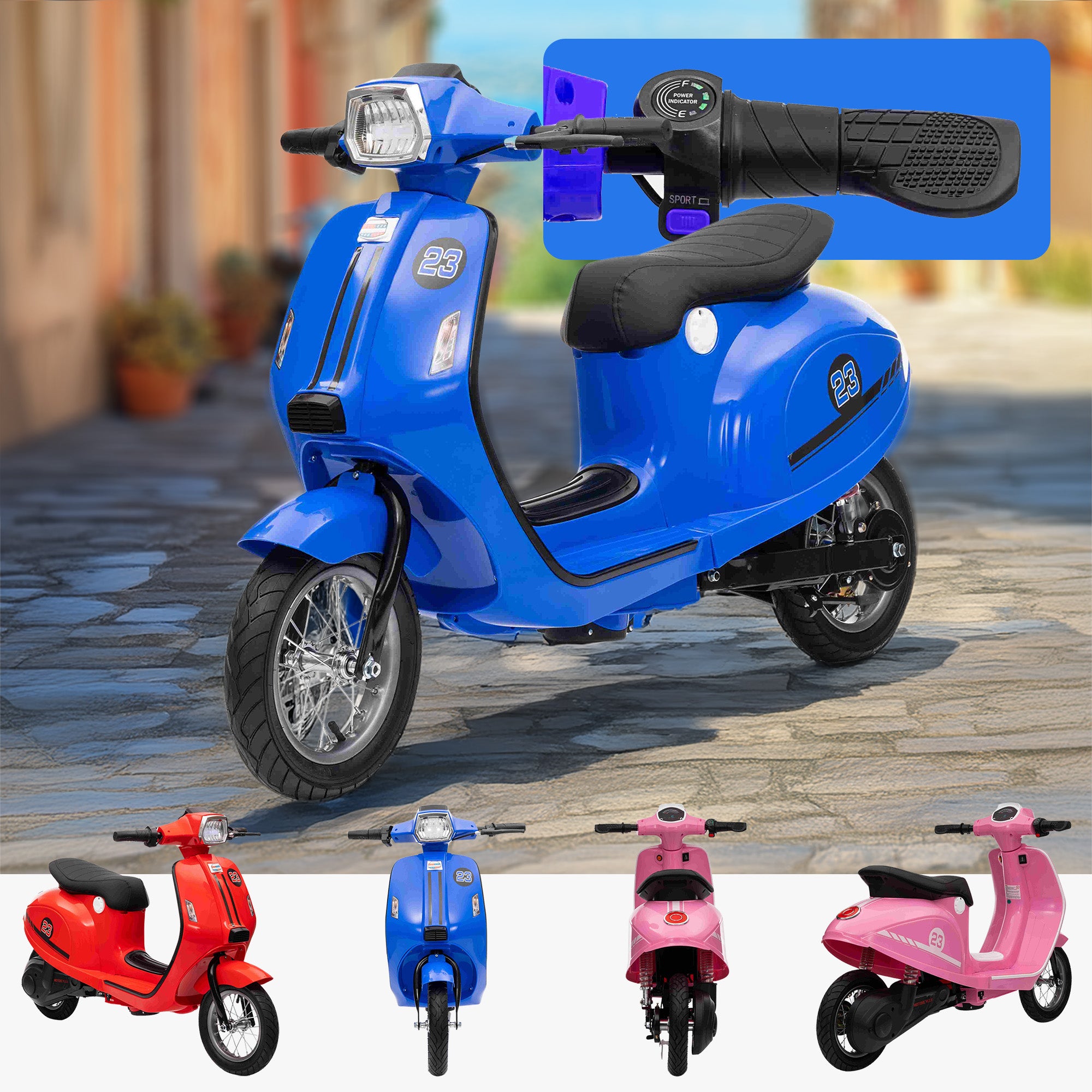 Iconic Retro Rider Junior VoltScooter Spark Rider (Vespa Inspired) -  DISPLAY MODEL
