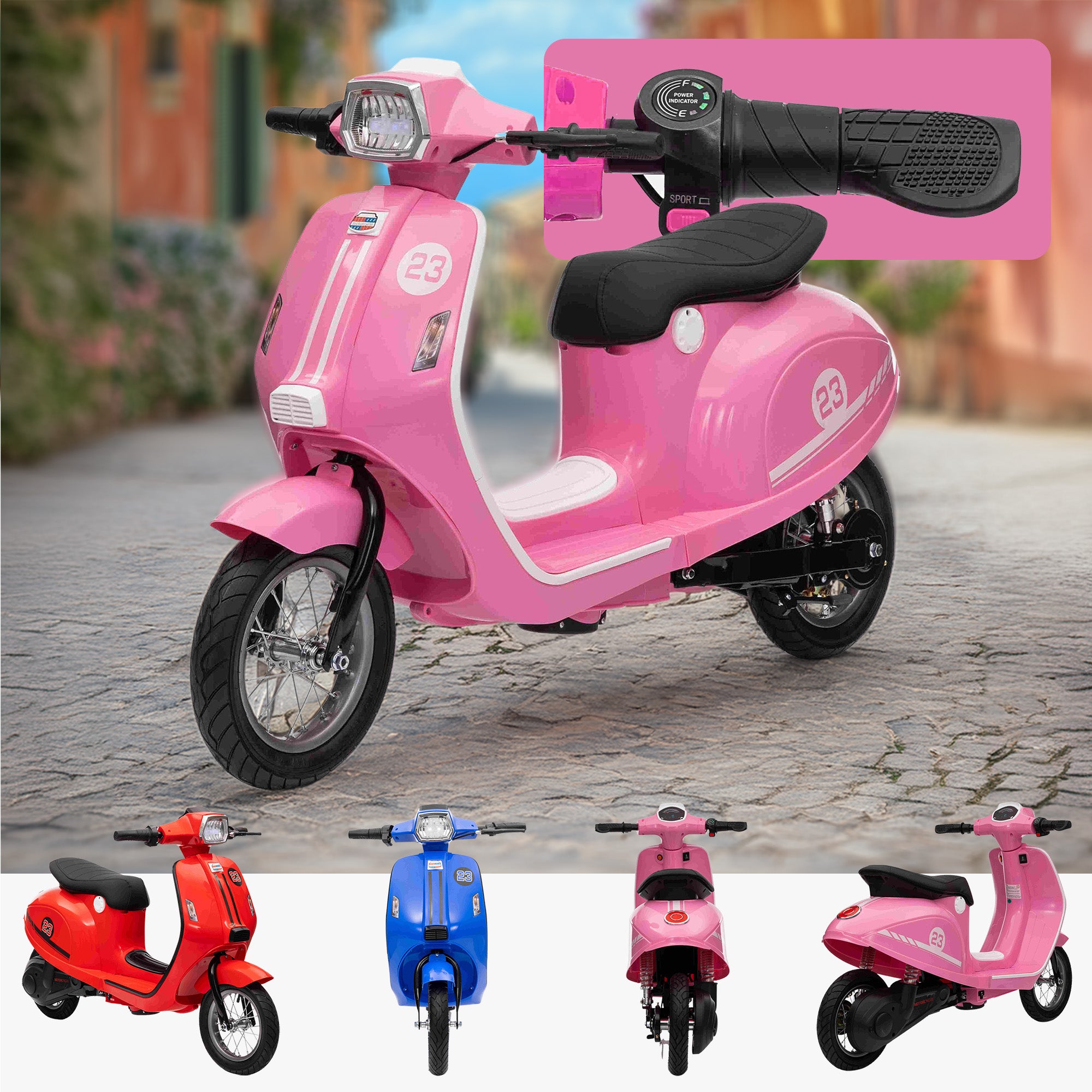 Pink ride on motorbike sale