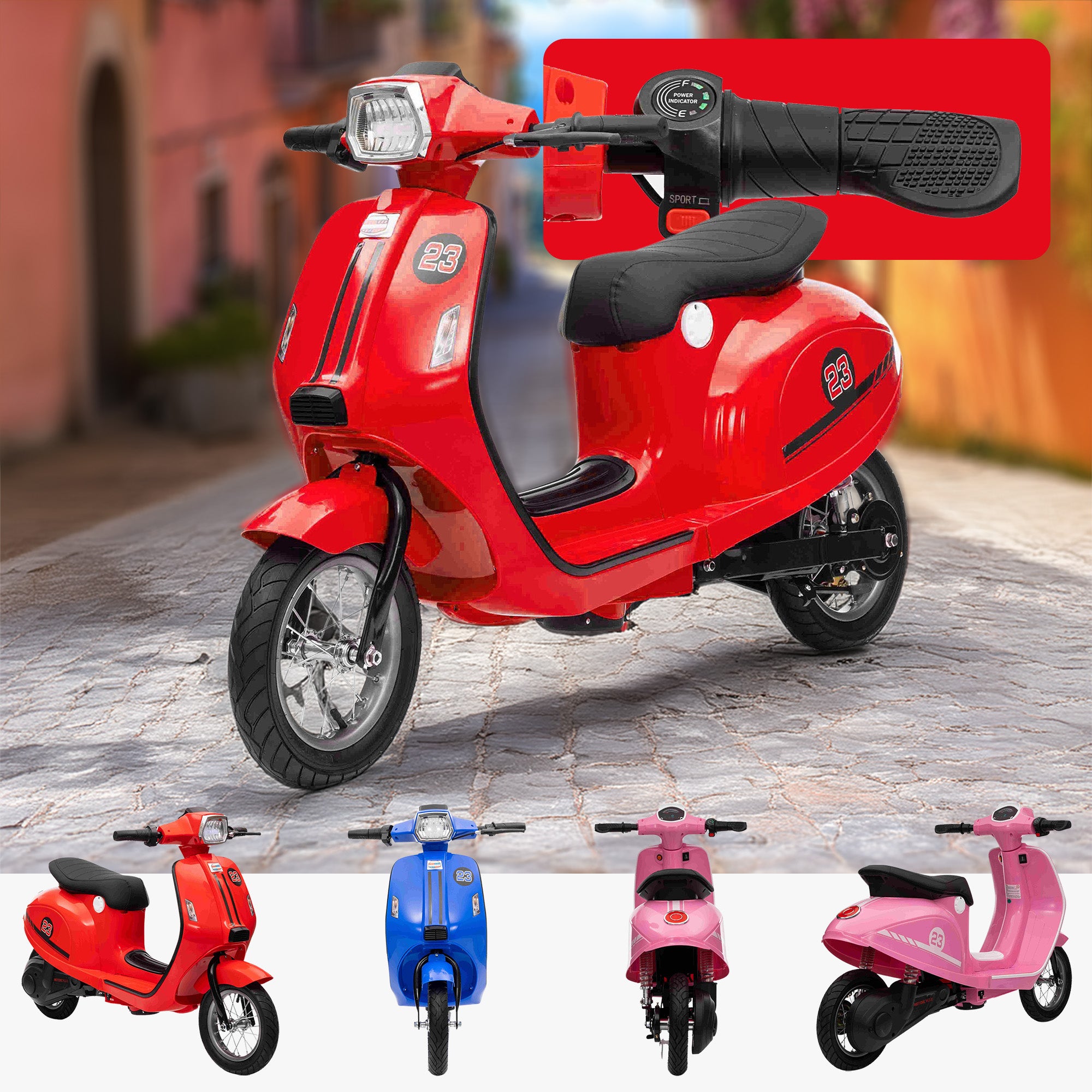 Ikonischer Retro Rider Junior VoltScooter Spark Rider 350W