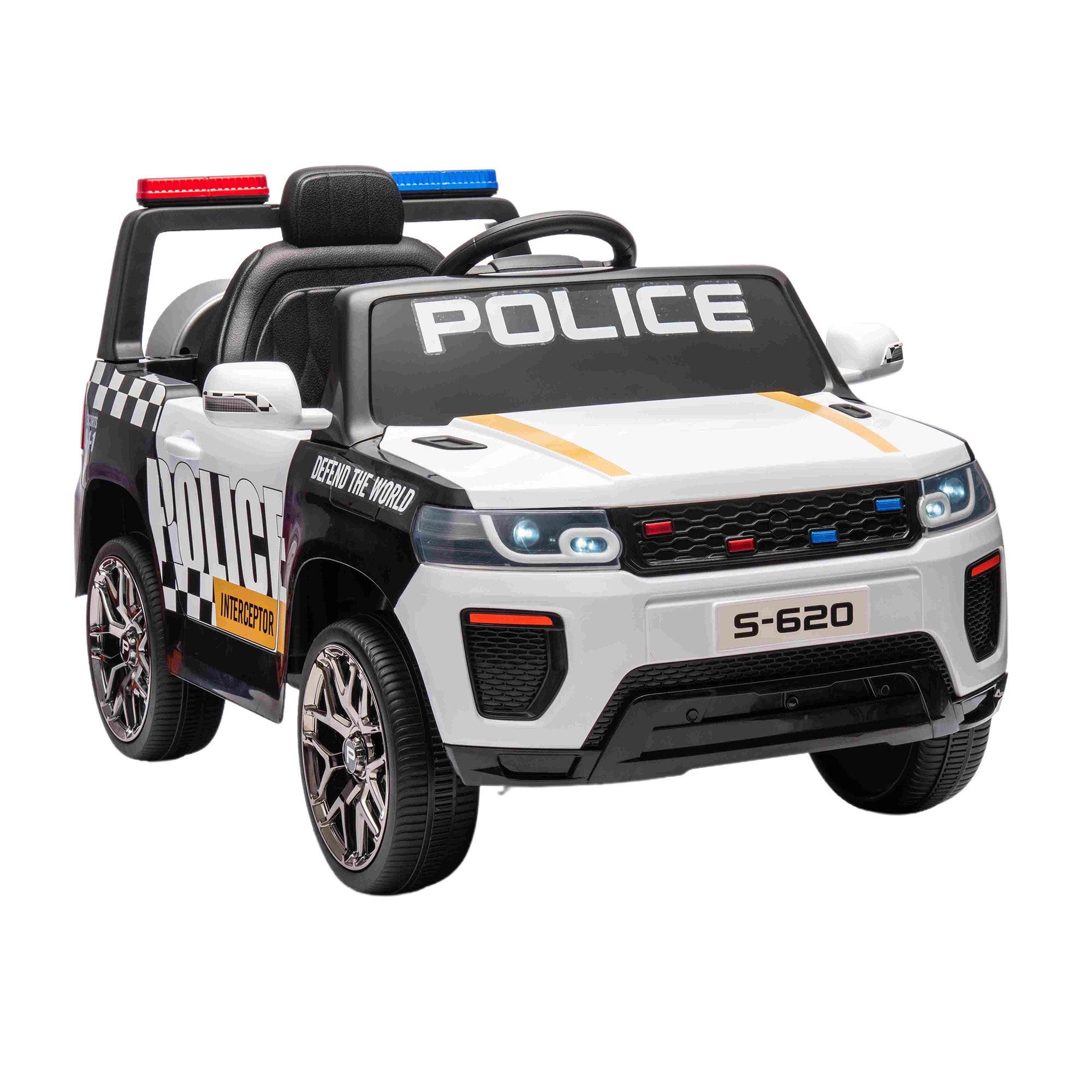 12V RiiRoo Kids Police 4x4 Battery Electric Ride On Car