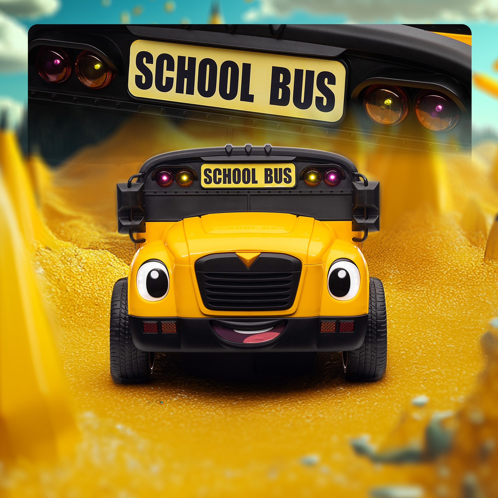 American Dream School Bus Two Seater 24V American School Bus