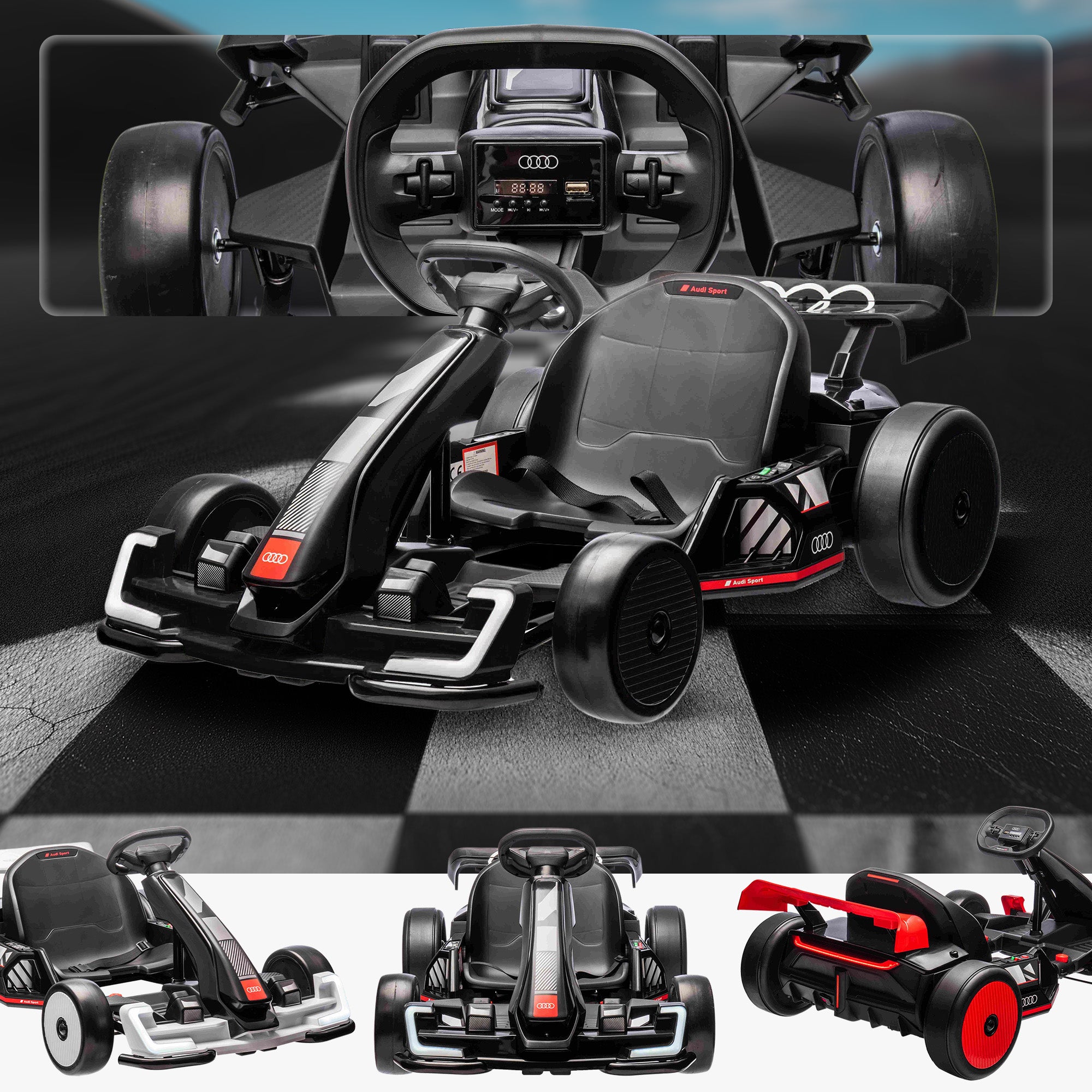 24V Audi Beat Blaze Drift Kart Racer Kids Battery Electric Ride On RiiRoo