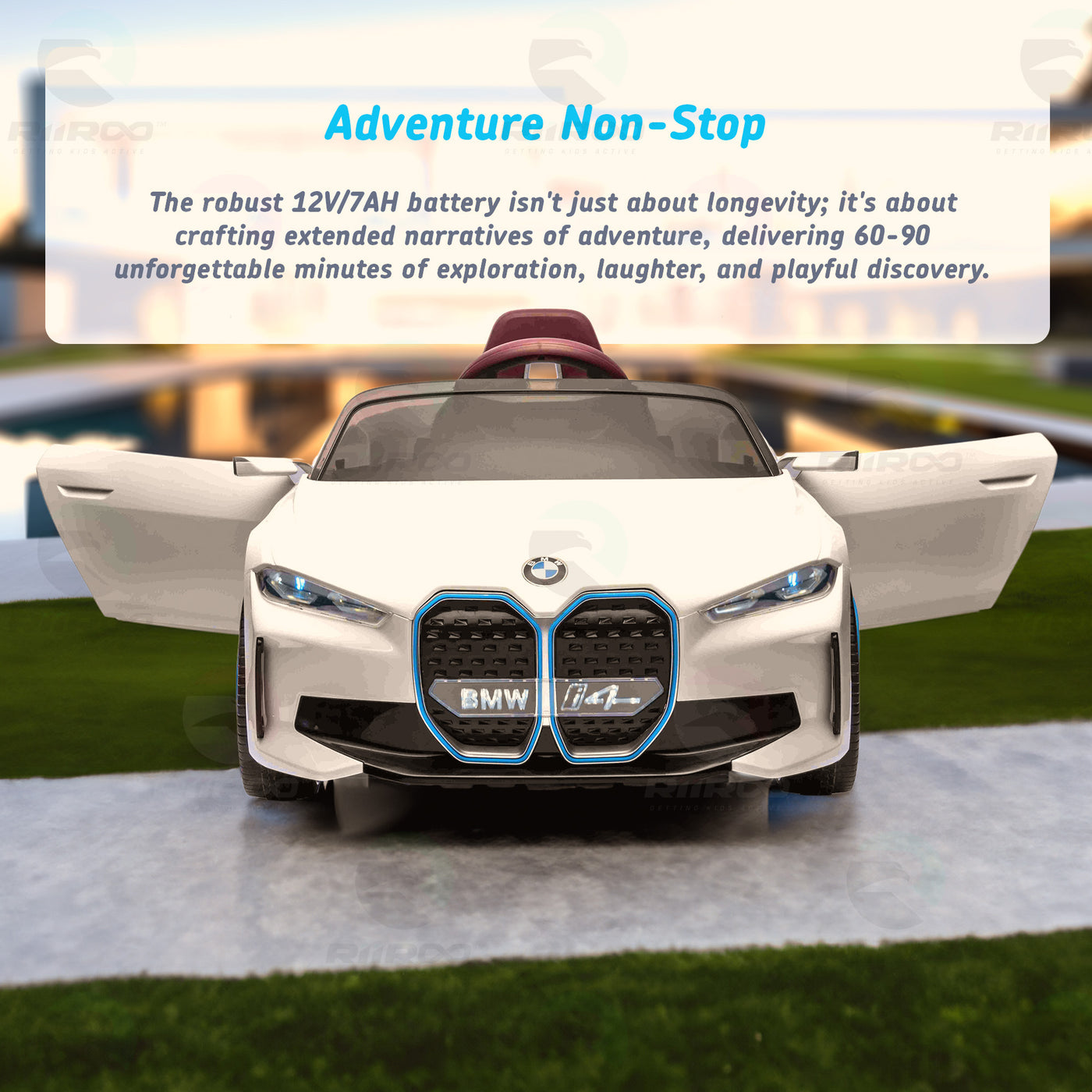 ???? Official BMW I4: Premium 12V Kids Electric Ride-On Car by RiiRoo