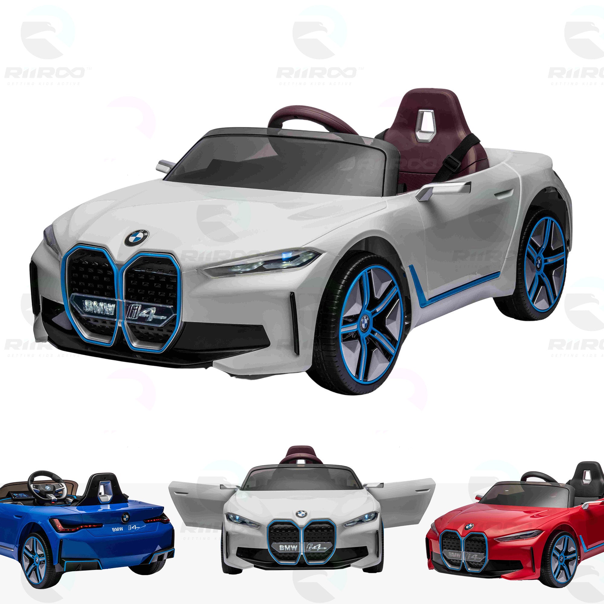 🚗 Official BMW I4: Premium 12V Kids Electric Ride-On Car by RiiRoo