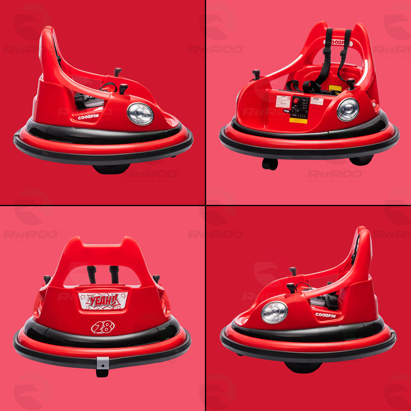 RiiRoo 12V Ride on Bumper Kart Electric Ride on Toy