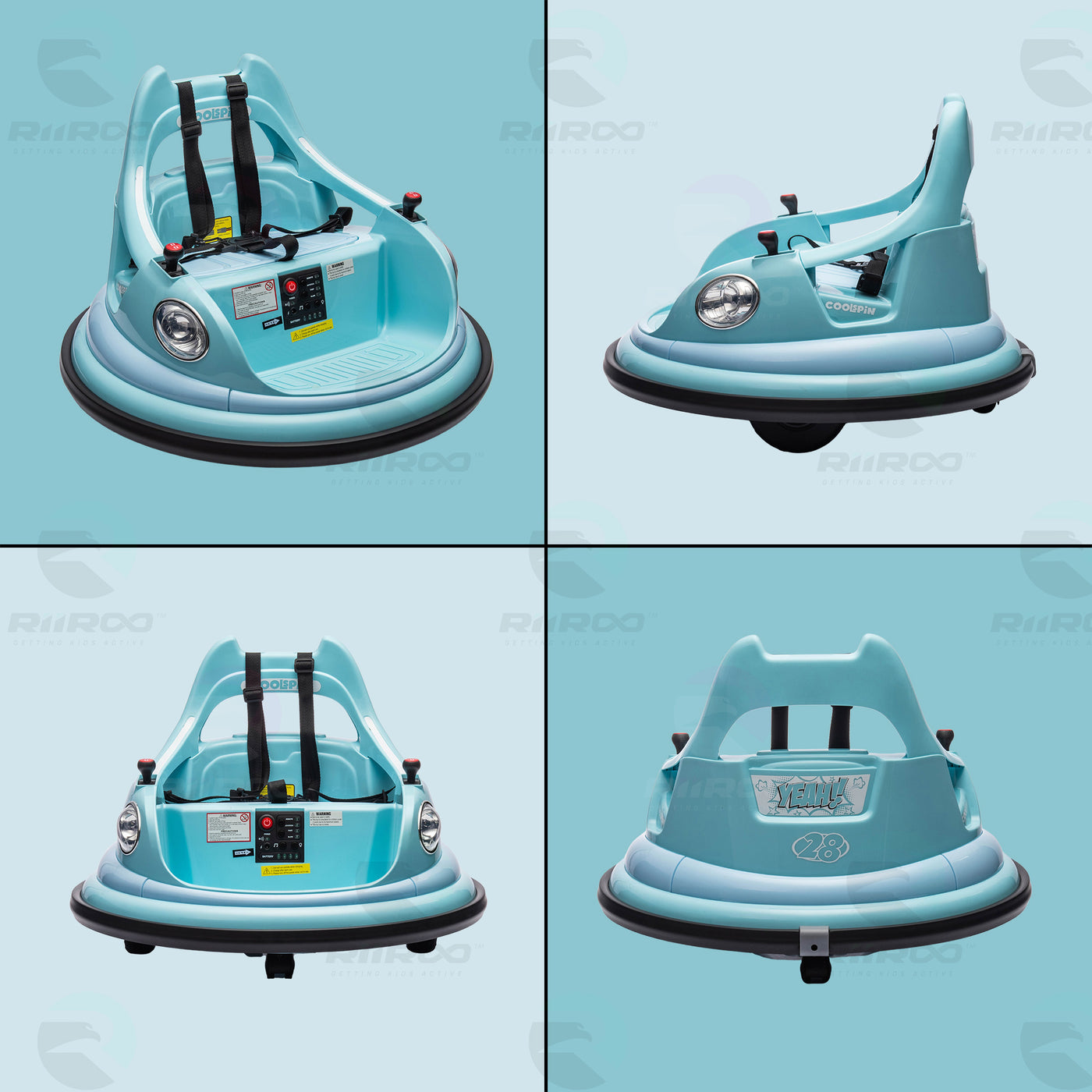 RiiRoo 12V Ride on Bumper Kart Electric Ride on Toy