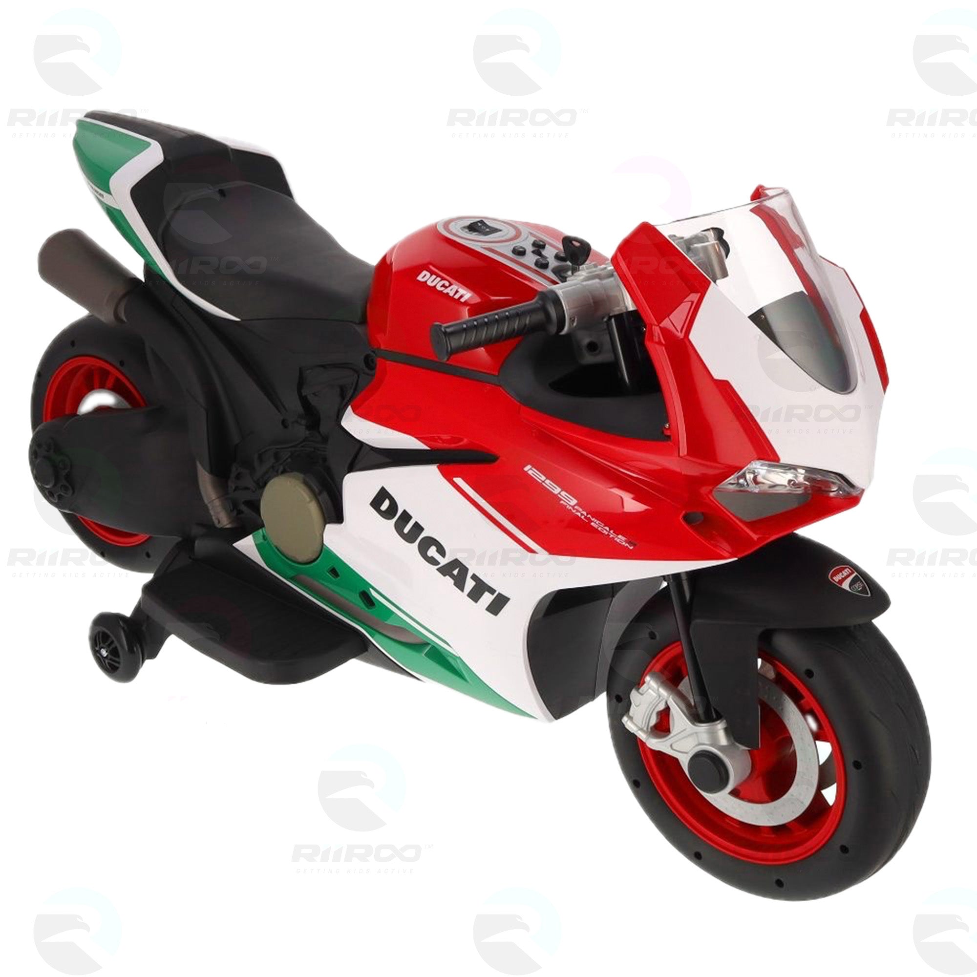 12V Licensed Ducati 1299 Panigale Motorbike Kids Battery Electric Ride RiiRoo