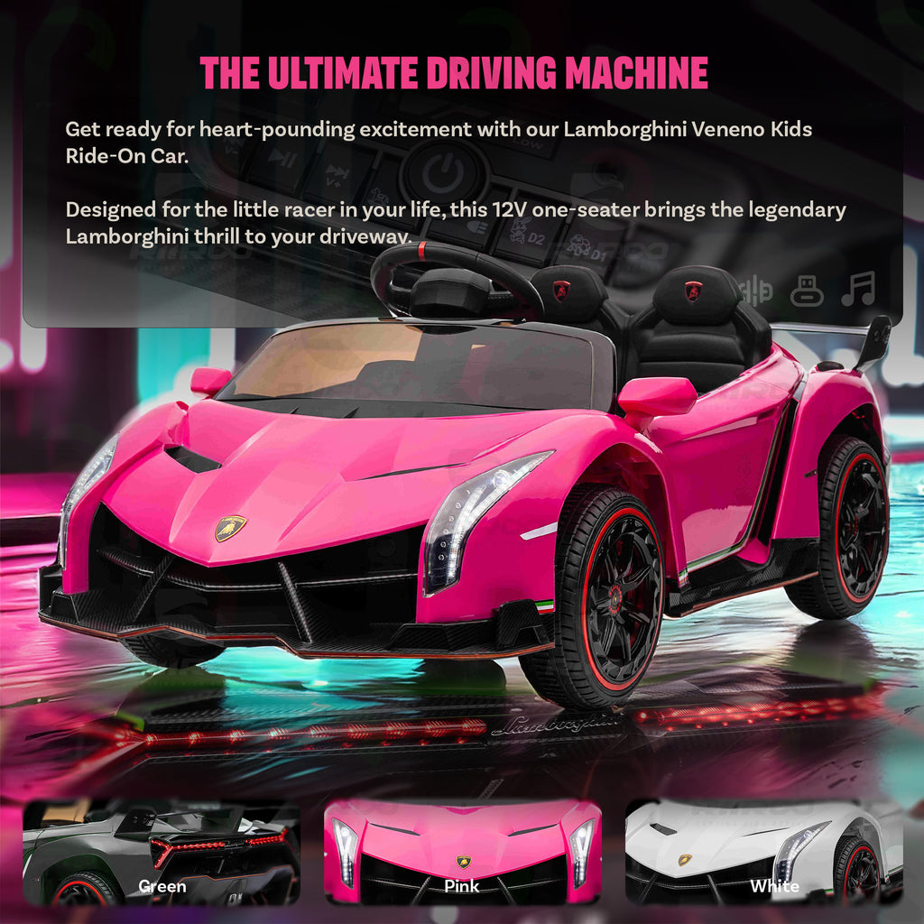 Pink lamborghini power wheels online