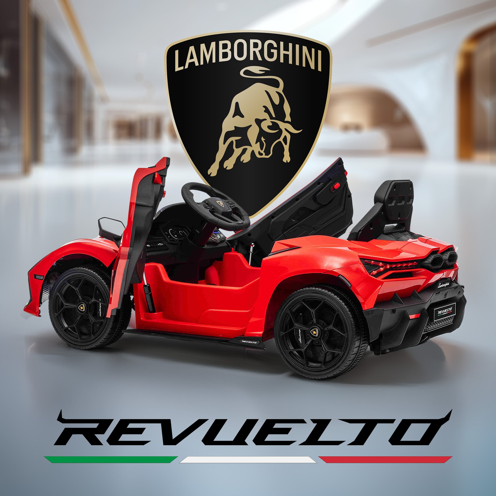 12V Licensed Lamborghini Revuelto Kids Battery Electric Ride On RiiRoo