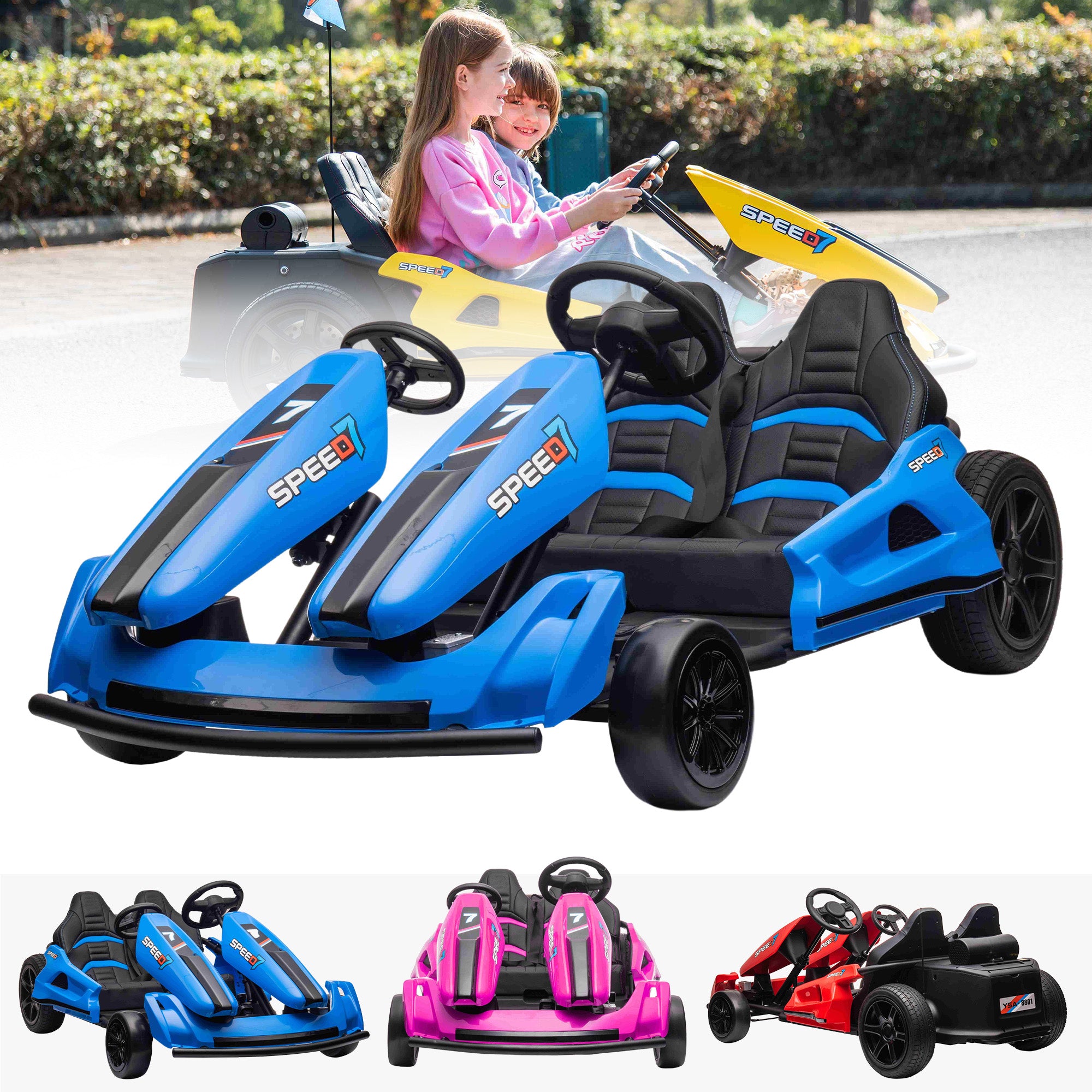 48V MaxLiftz 750 Duo 2 Seater Ride On Kart Kids Battery Electric Ride RiiRoo