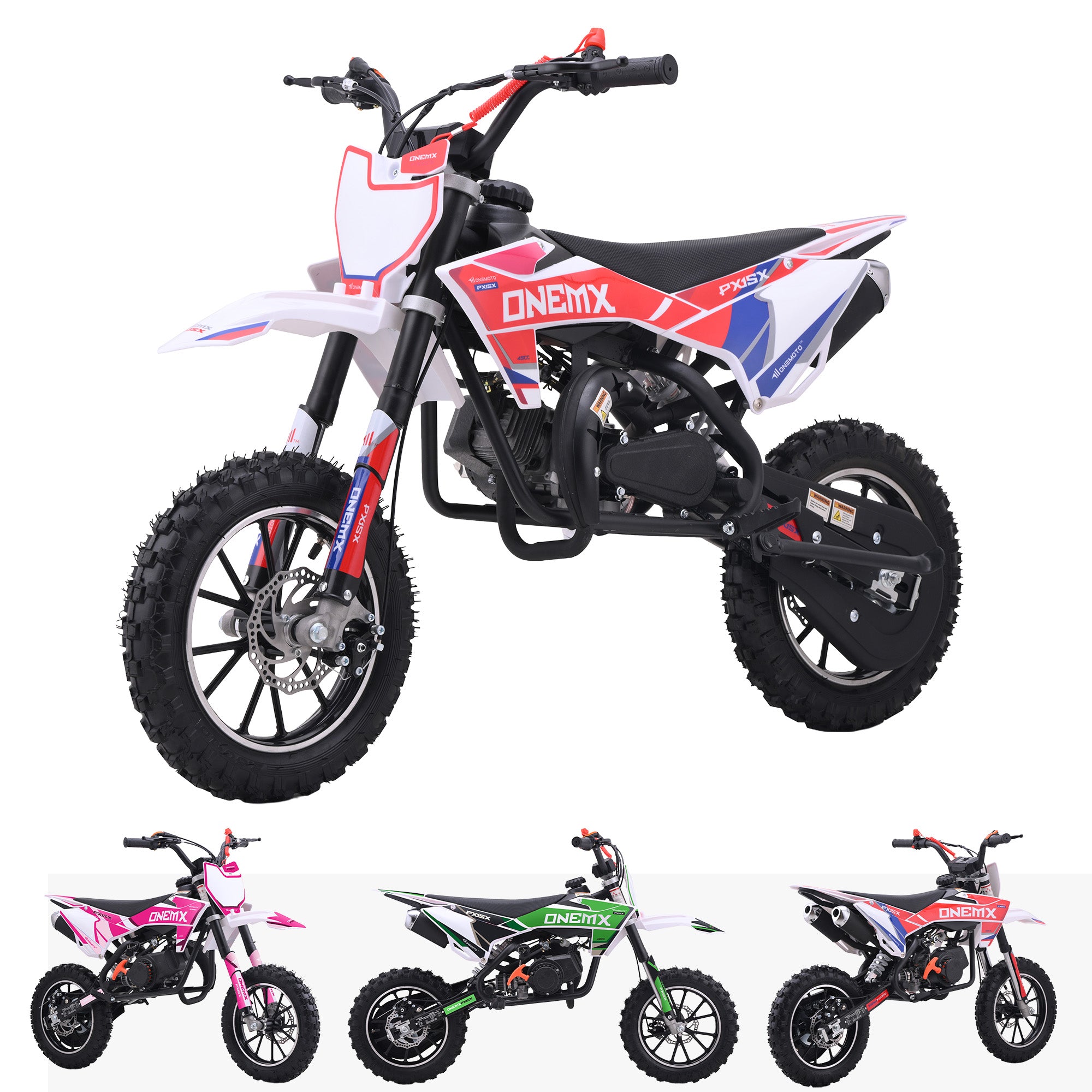 50cc 2 Stroke Kids Petrol Motorbike OneMoto OneMX PX1SX RiiRoo 50cc-2-stroke-kids-petrol-motorbike-onemoto-onemx-px1sx-riiroo