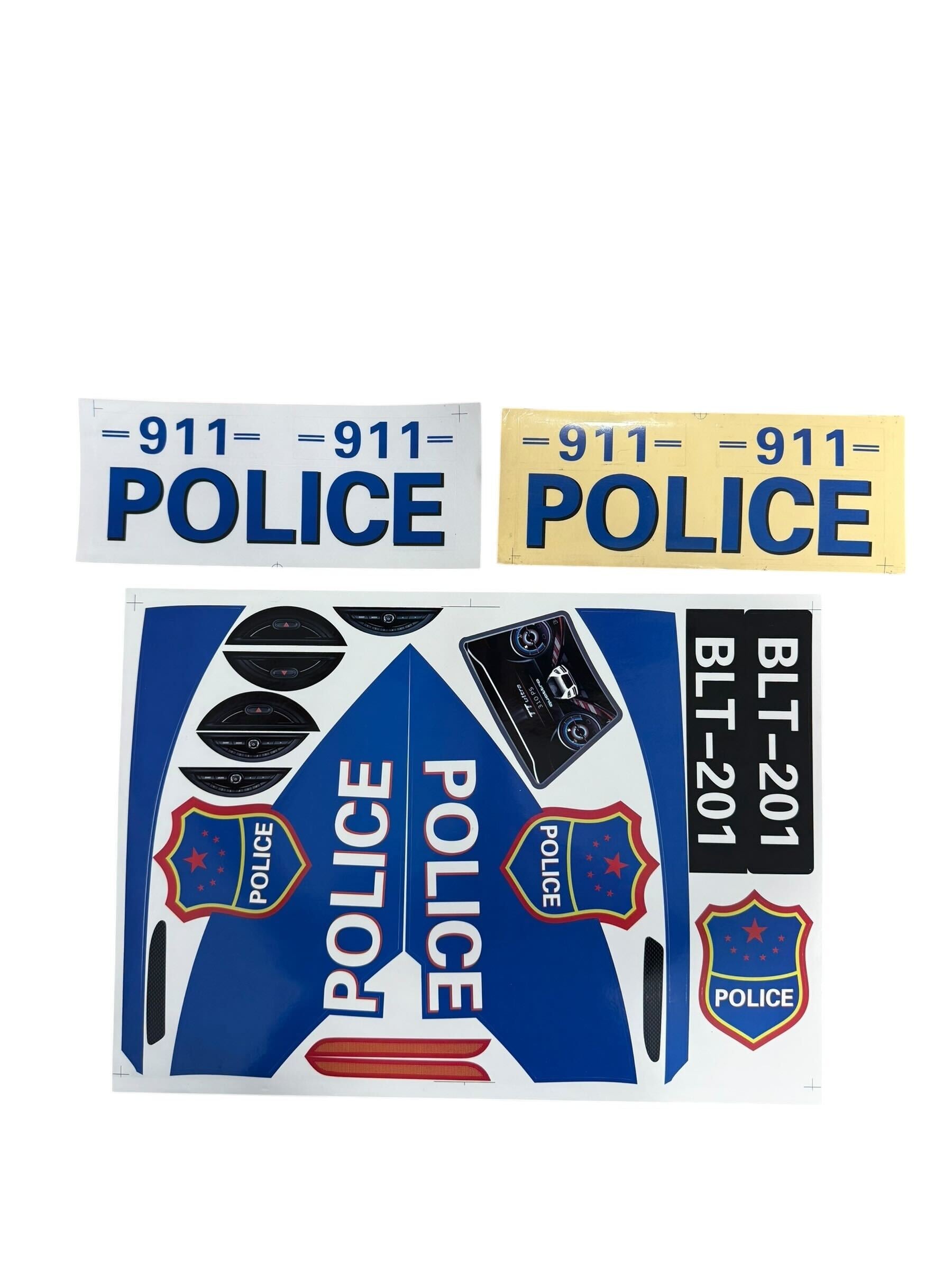 peg perego replacement stickers Replacement Stickers for Kids Ride on's - Police Cars