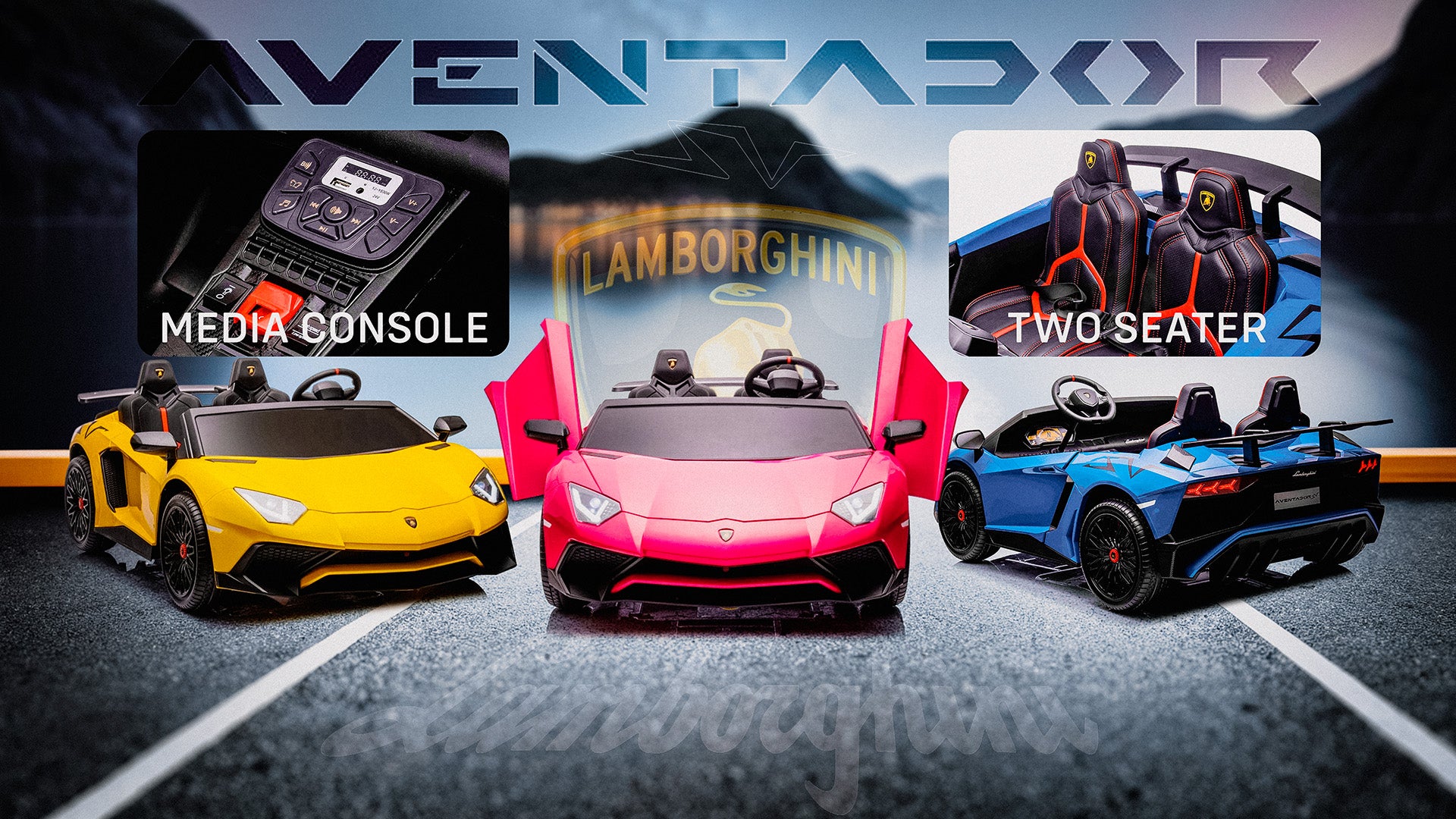 Lamborghini Aventador 2-Sitzer in 24 V mit bürstenlosen Motoren