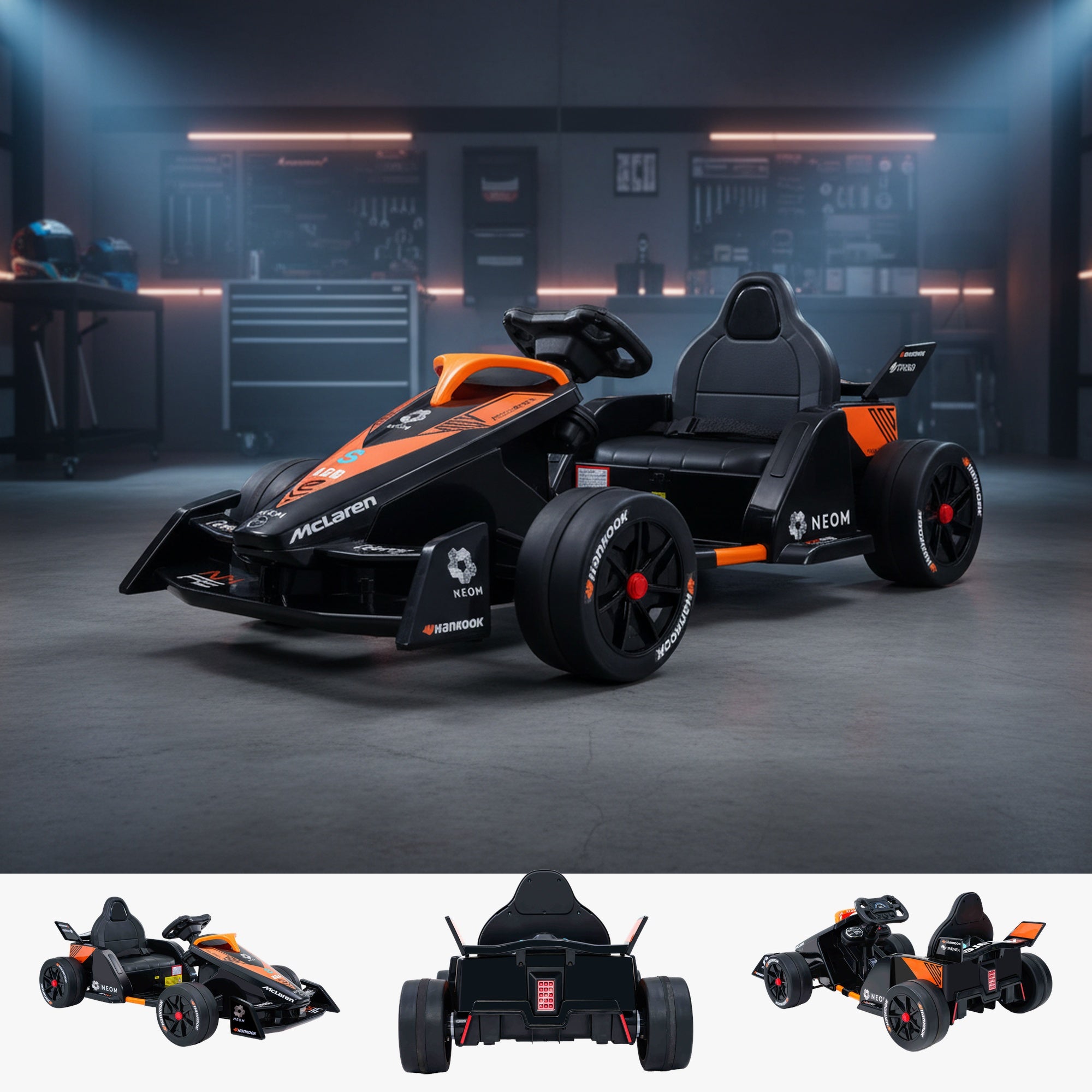 Licensed McLaren FE 12V Kids Electric Ride On Car - Black – RiiRoo