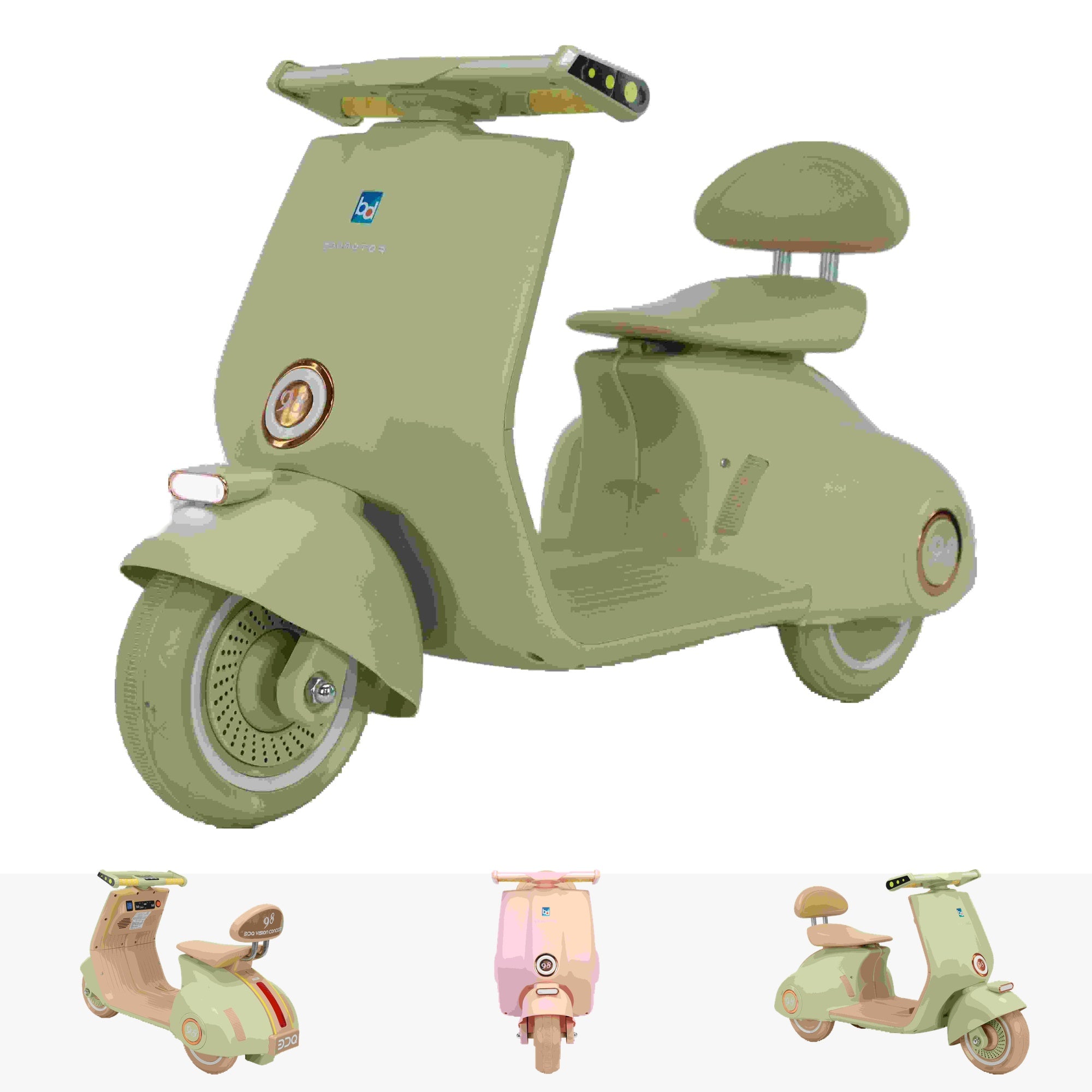 Retro Mod Cruiser 12v Kids RIde On Scooter