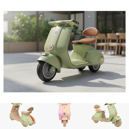 Retro Mod Cruiser 12v Kids RIde On Scooter