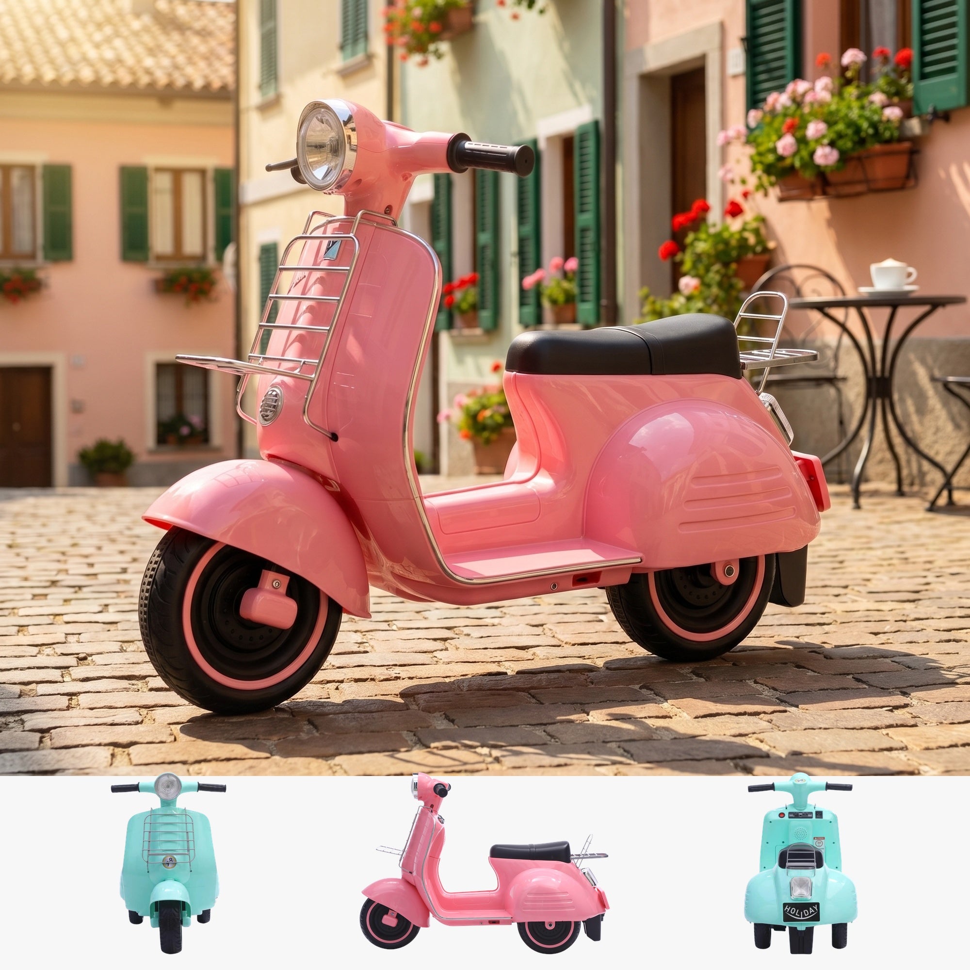 RiiRoo BellaScoot Electric Kids Ride-On Scooter 12V