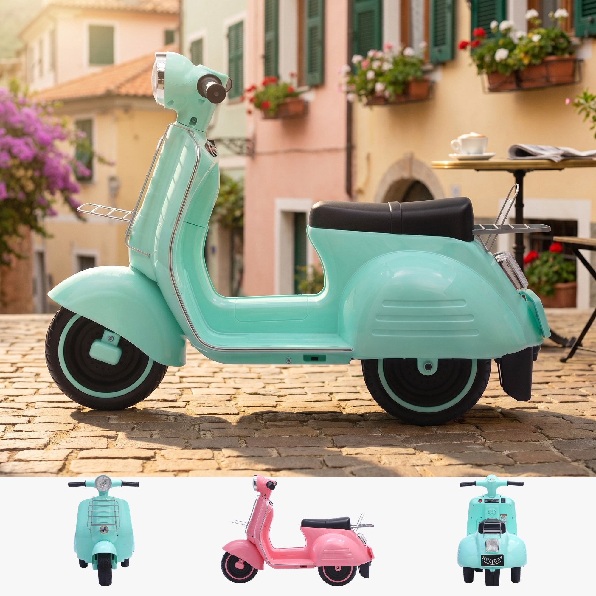 RiiRoo BellaScoot Electric Kids Ride-On Scooter 12V
