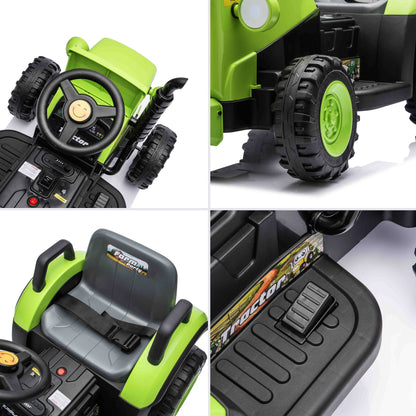 RiiRoo SmileyTrac 12V Battery Powered Kids Ride-On Tractor