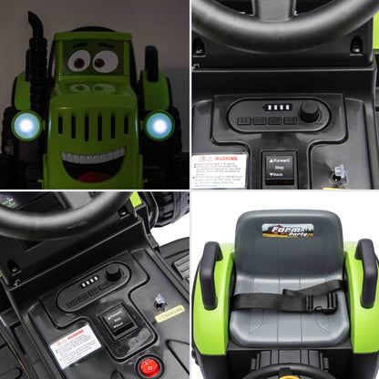 RiiRoo SmileyTrac 12V Battery Powered Kids Ride-On Tractor