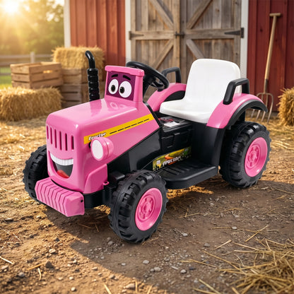 RiiRoo SmileyTrac 12V Battery Powered Kids Ride-On Tractor