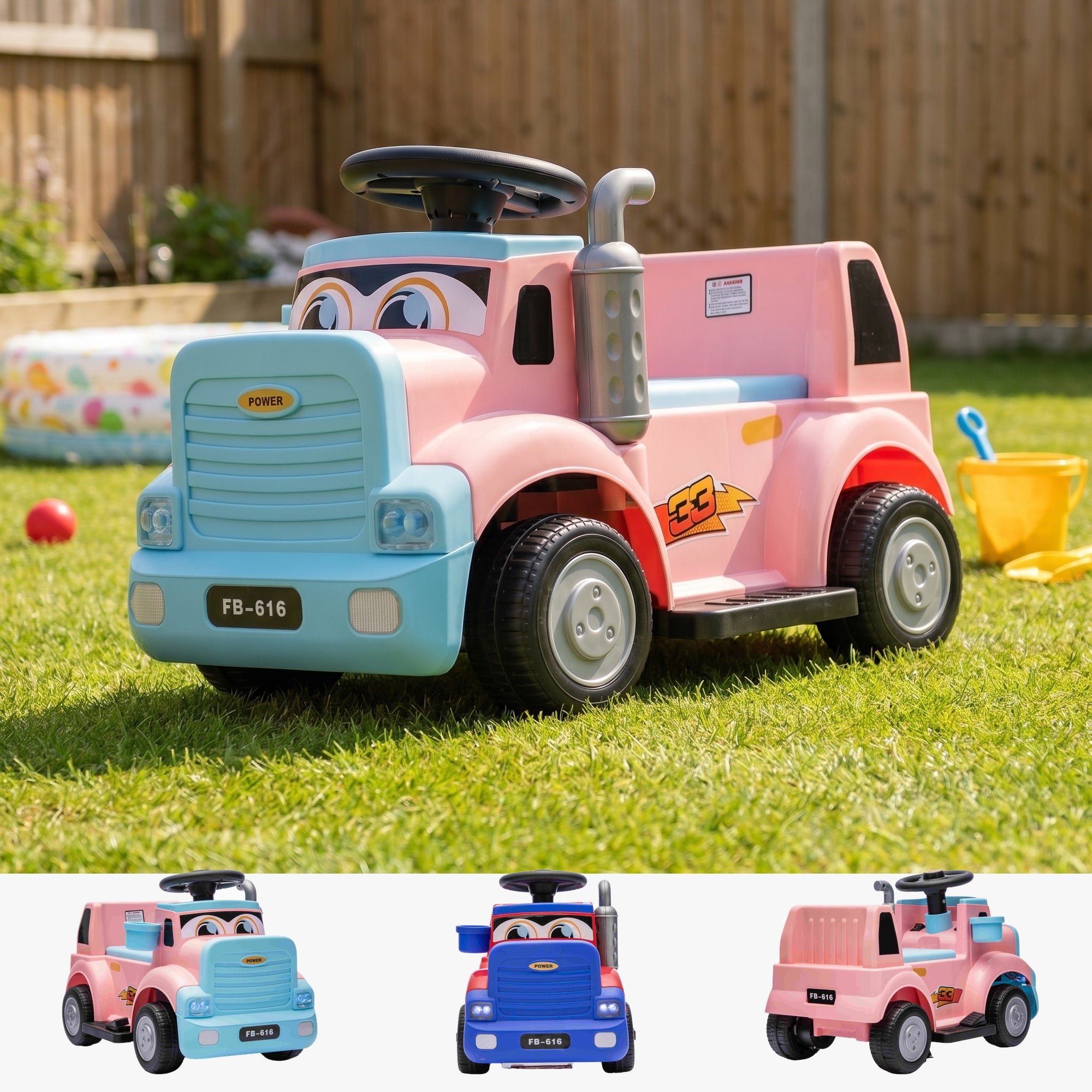 RiiRoo SmileyTruck Kids Ride-On Truck 12V