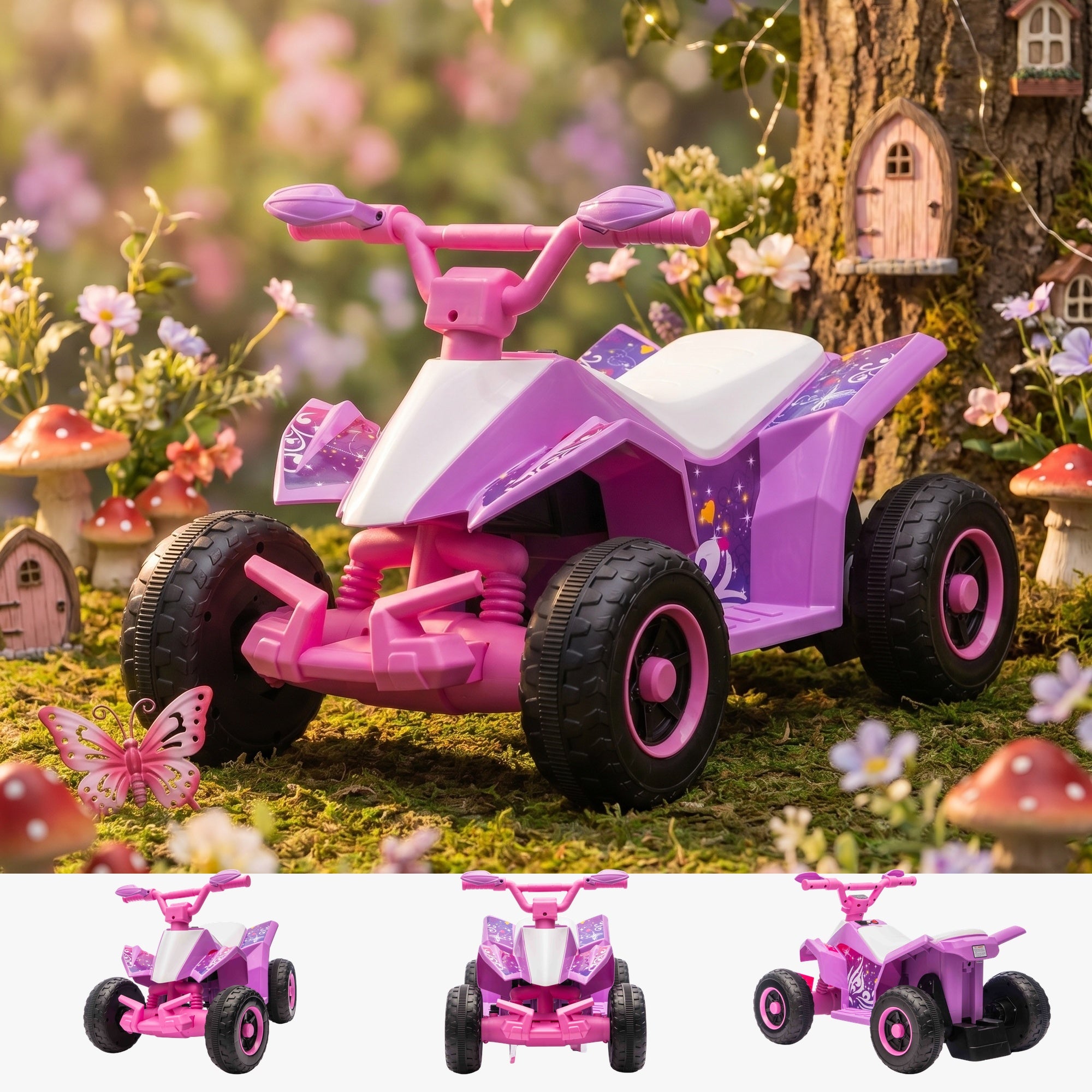 RiiRoo SparkleQuad Electric Kids Ride-On Quad Bike