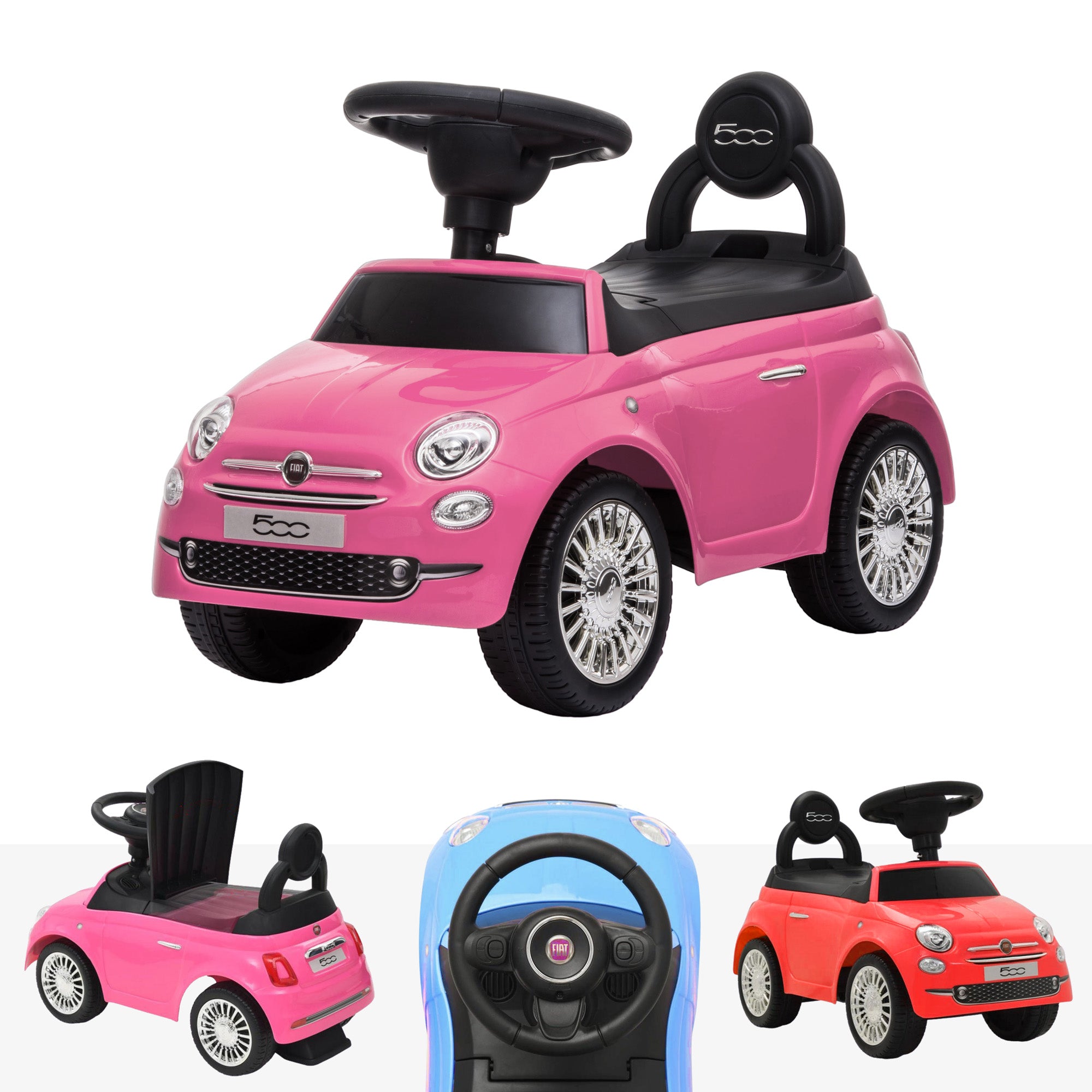 Fiat 500 pink clearance ride on