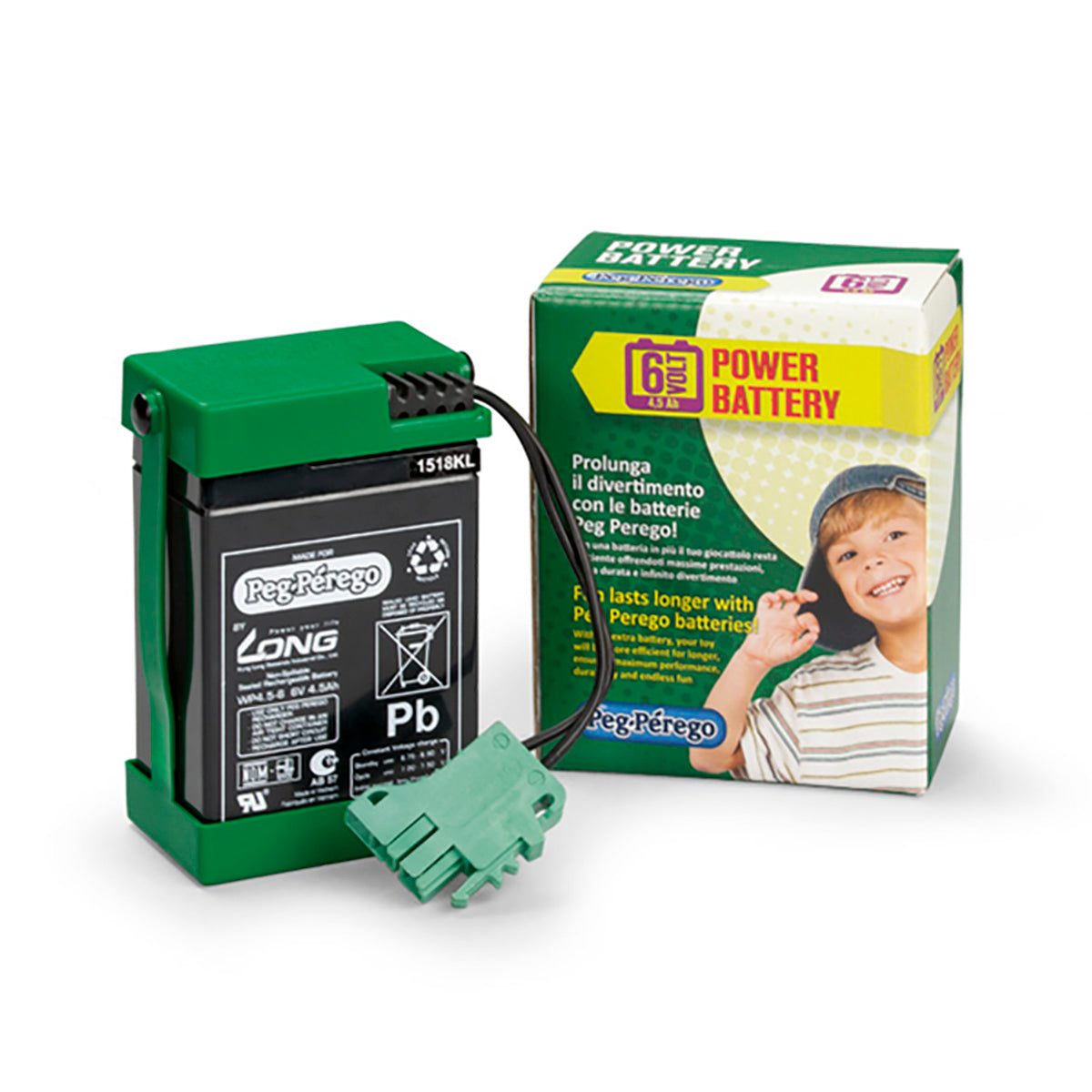 peg perego battery 6v Peg Perego 6V 4.5AH Battery Green – RiiRoo