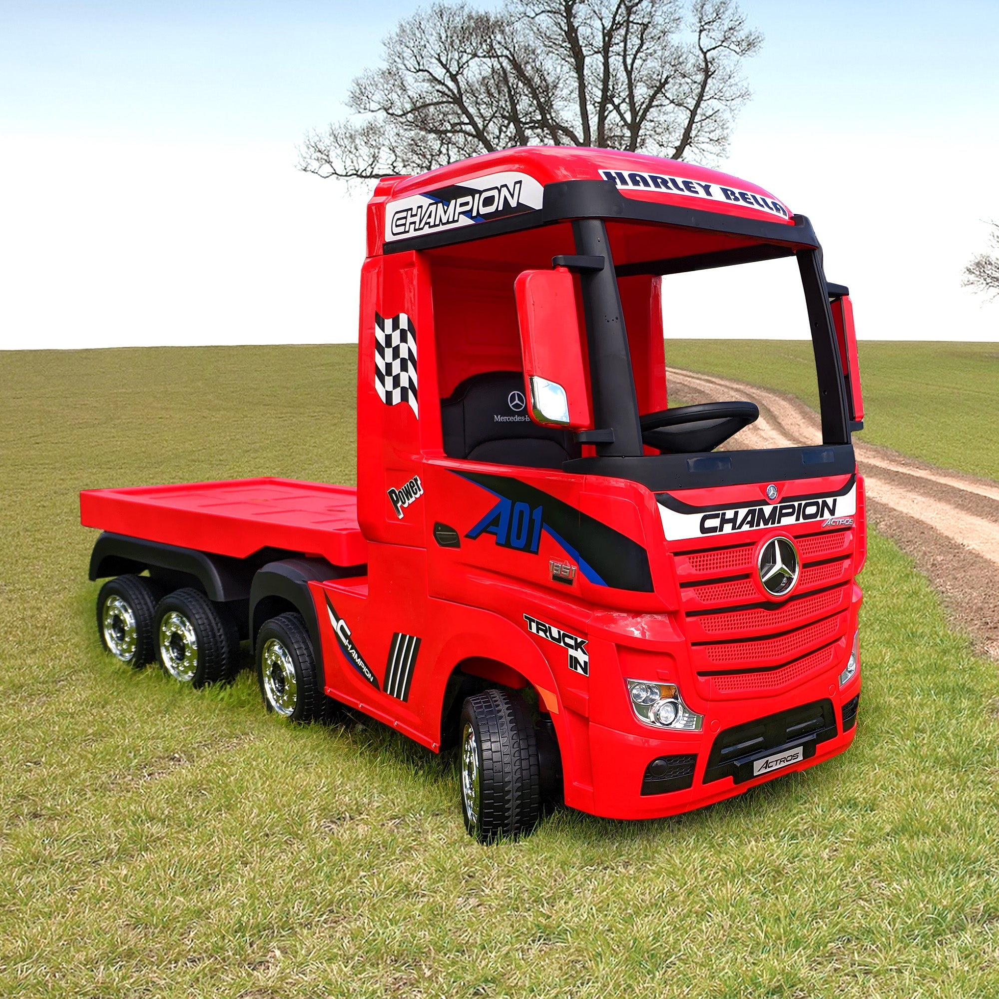 24V Mercedes Benz ACTROS Kids Battery Electric Ride On Truck and Trailer RiiRoo