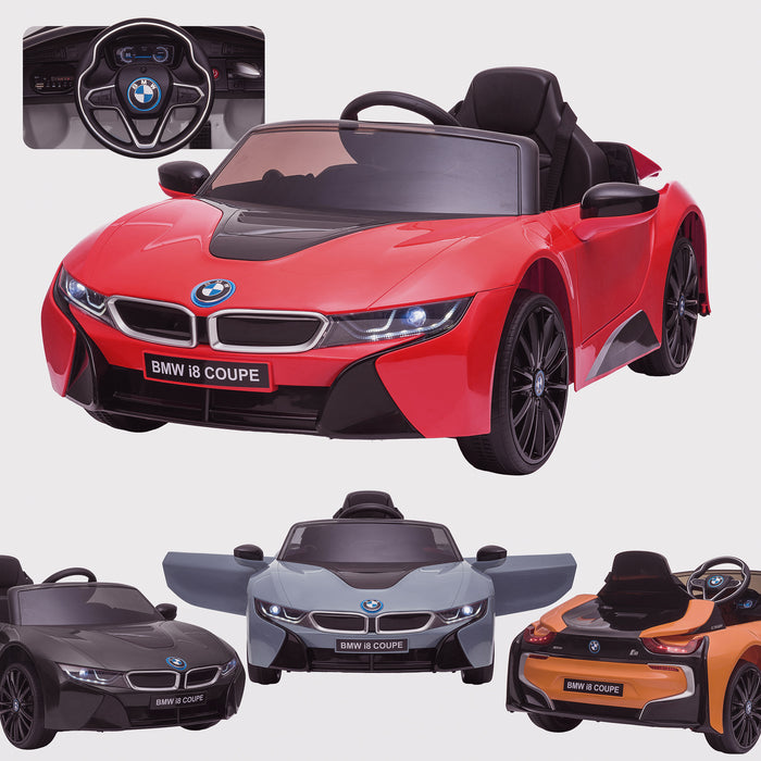 BMW i8 Coche eléctrico para niños y niñas de 12v con mando