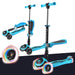bambi three in one scooter adjustable main blue Blue riiroo 3 kids