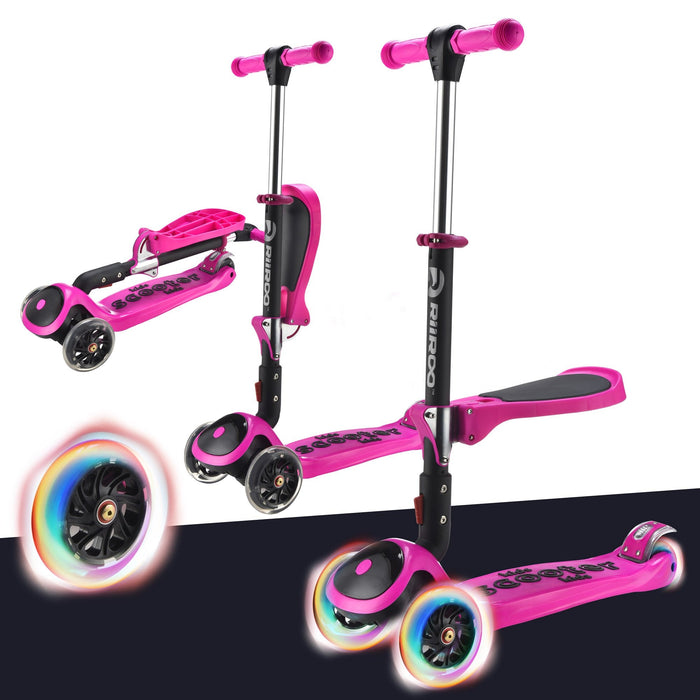 bambi three in one scooter adjustable main pink riiroo 3 kids