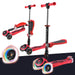 bambi three in one scooter adjustable main red Red riiroo 3 kids
