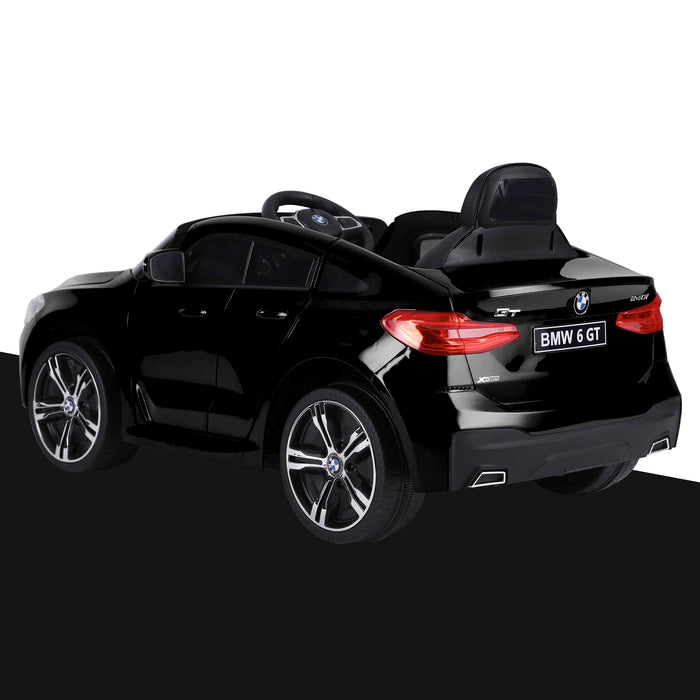 kids 12v electric bmw 6 series gt x drive 2019 battery operated kids ride on car with parental remote control rear perspective black m sport licensed