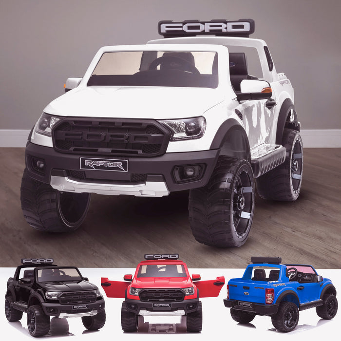 kids 12v electric ford ranger raptor f150 battery operated ride on car with parental remote control main white White wildtrak 2wd