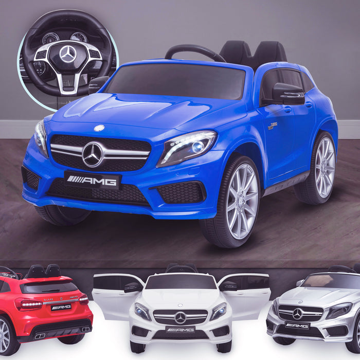 kids 12v electric mercedes gla 43 amg car licesend battery operated ride on car with parental remote control main blue Blue 45 licensed 2wd